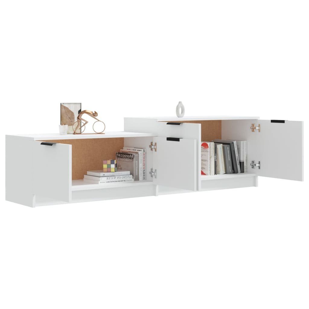 furnicato TV-Schrank Weiß 158,5x36x45 Holzwerkstoff cm