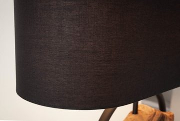 riess-ambiente Tischleuchte ELEMENTS 58cm schwarz / natur, ohne Leuchtmittel, Schlafzimmer · Massivholz · mit Lampenschirm · Wohnzimmer · Retro
