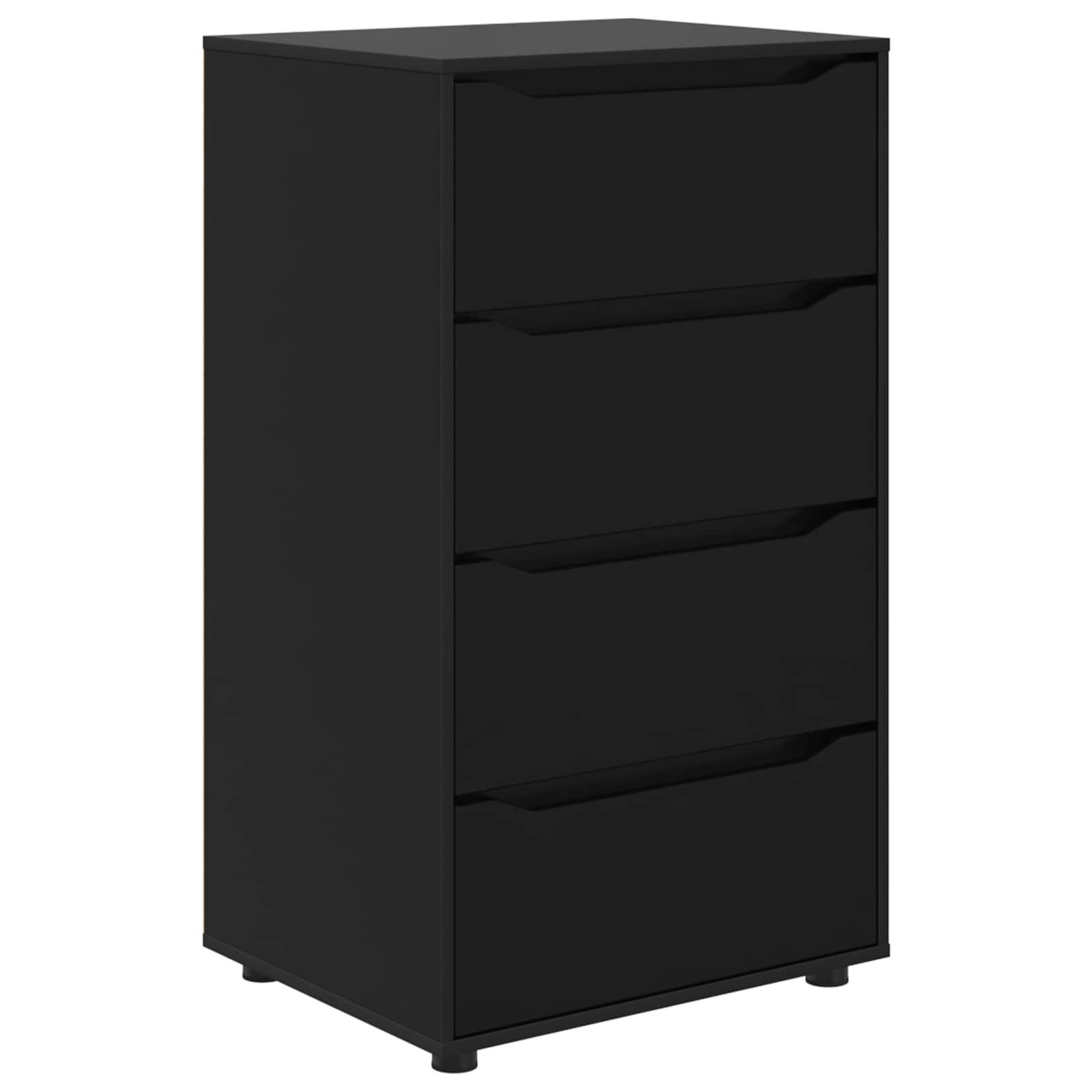 vidaXL Schranksystem Stauraumschränke 60 x 48 x 105 cm Holzwerkstoff Schwarz (1-St)