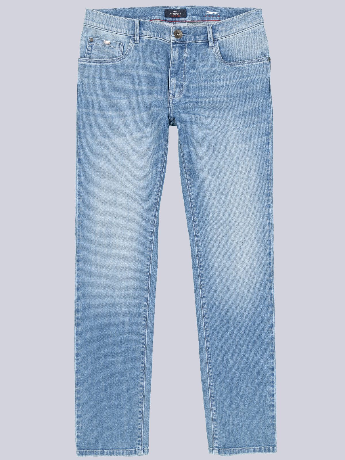 Stretch-Jeans Herren Super-Stretch-Jeans regular, Mittelblau