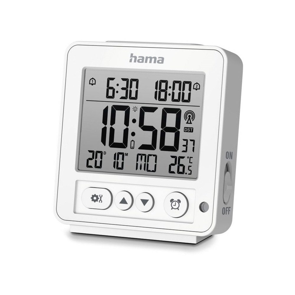 Funkwecker Hama Rhodos Funkwecker weiss Wecker