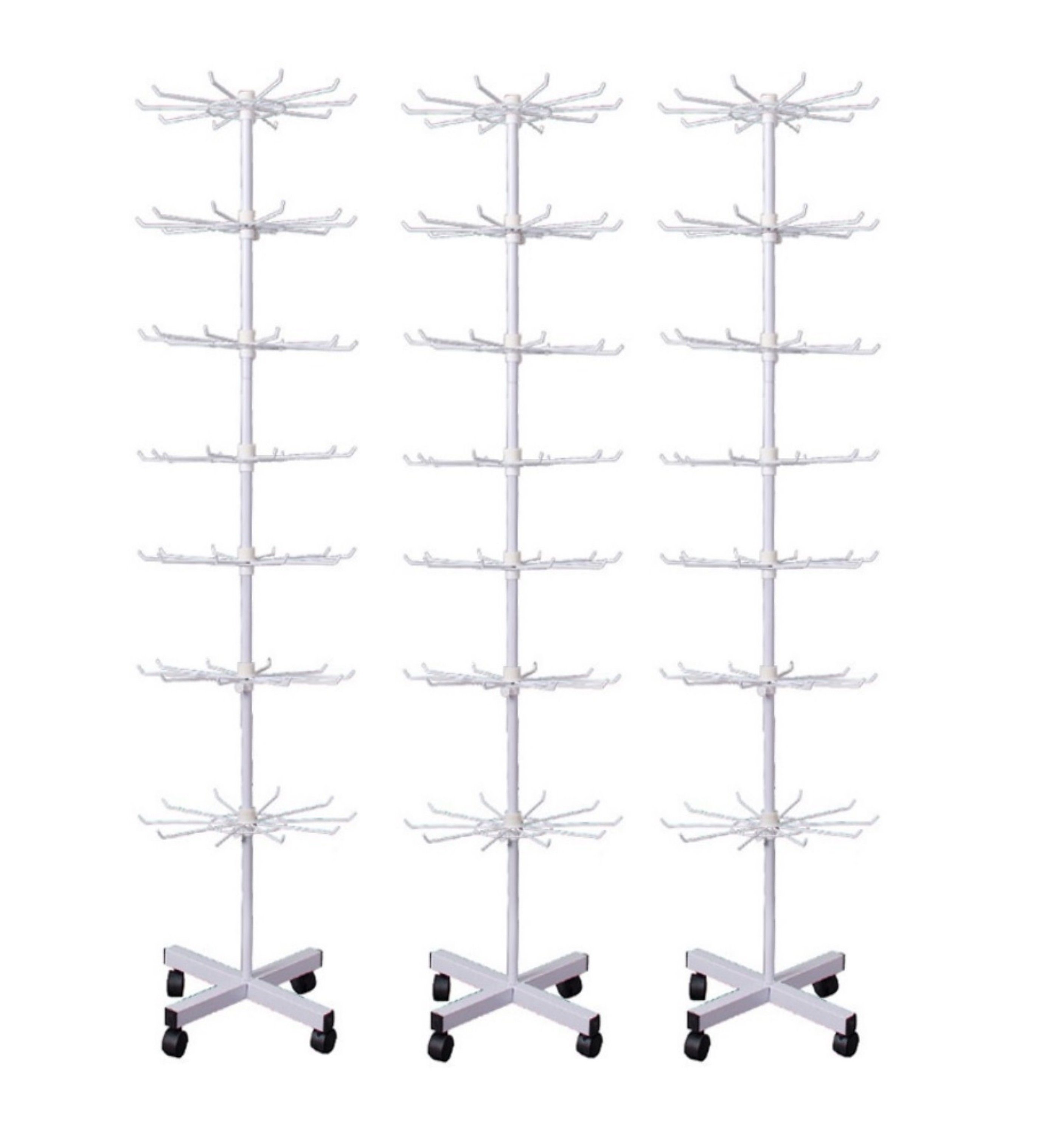 BAYLI Schmuckständer 3er Set - Verkaufsständer drehbar Höhe 155cm, rollbares Warenständer