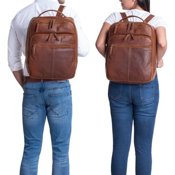 STILORD Notebook-Rucksack "Nikita" Laptoprucksack Leder Groß Unisex