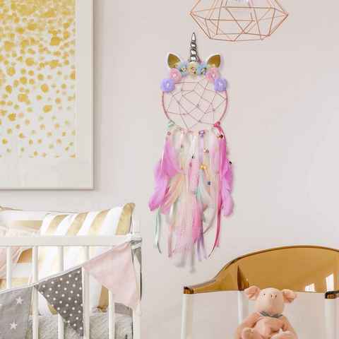 Alster Herz Hängedekoration Einhorn Traumfänger für Kinder, Unicorn, mit LED Beleuchtung (H0263) (1 St), Kinderzimmer Wanddeko