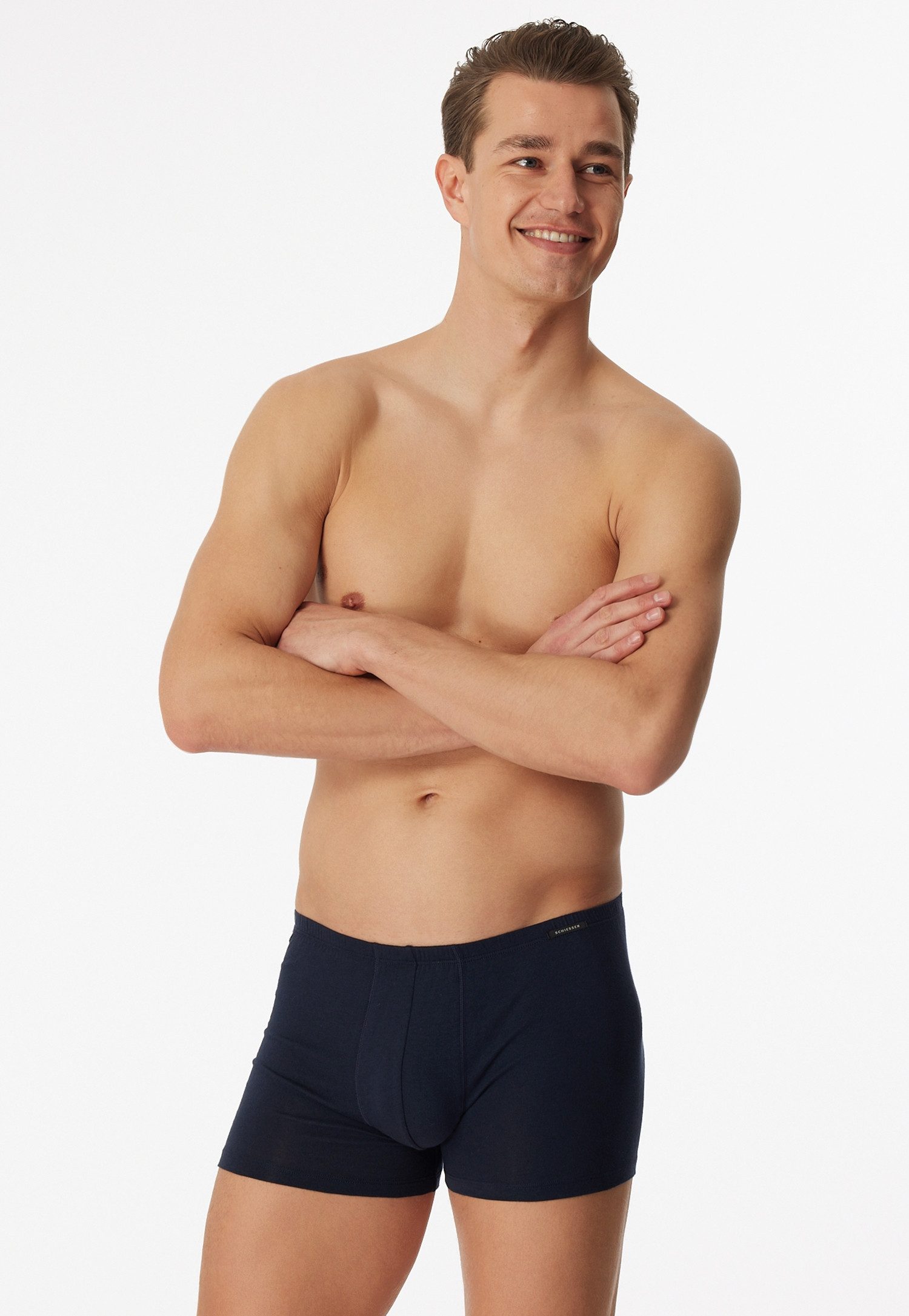 Schiesser Boxershorts Essentials (2er Pack) mit angenehm weichem Bund
