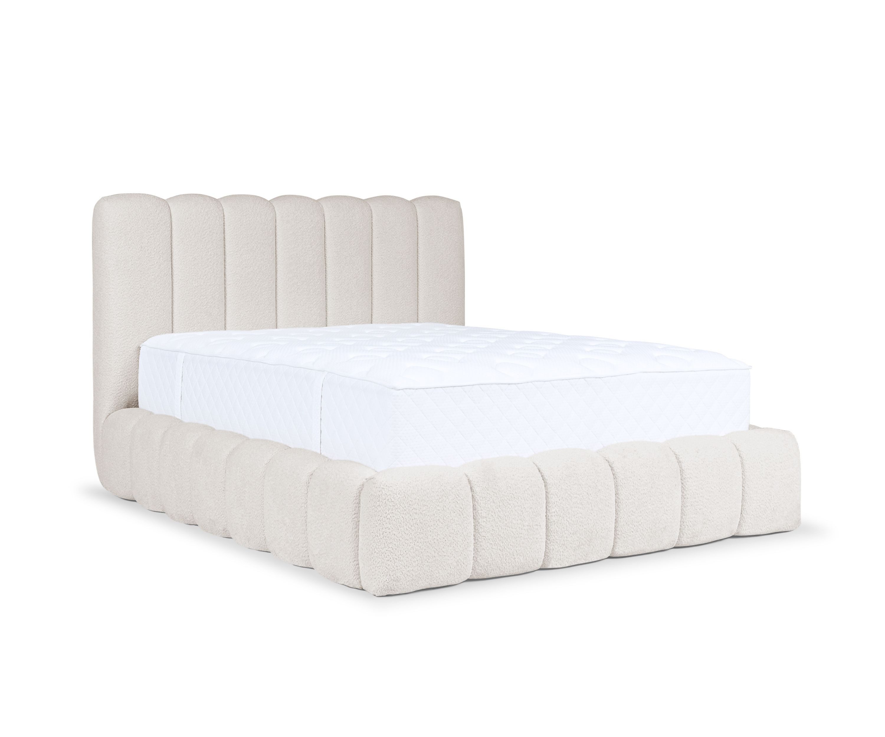 AN-MOEBEL4U Polsterbett KLOE - Bett mit Bettkasten und gepolstertem Kopftei günstig online kaufen