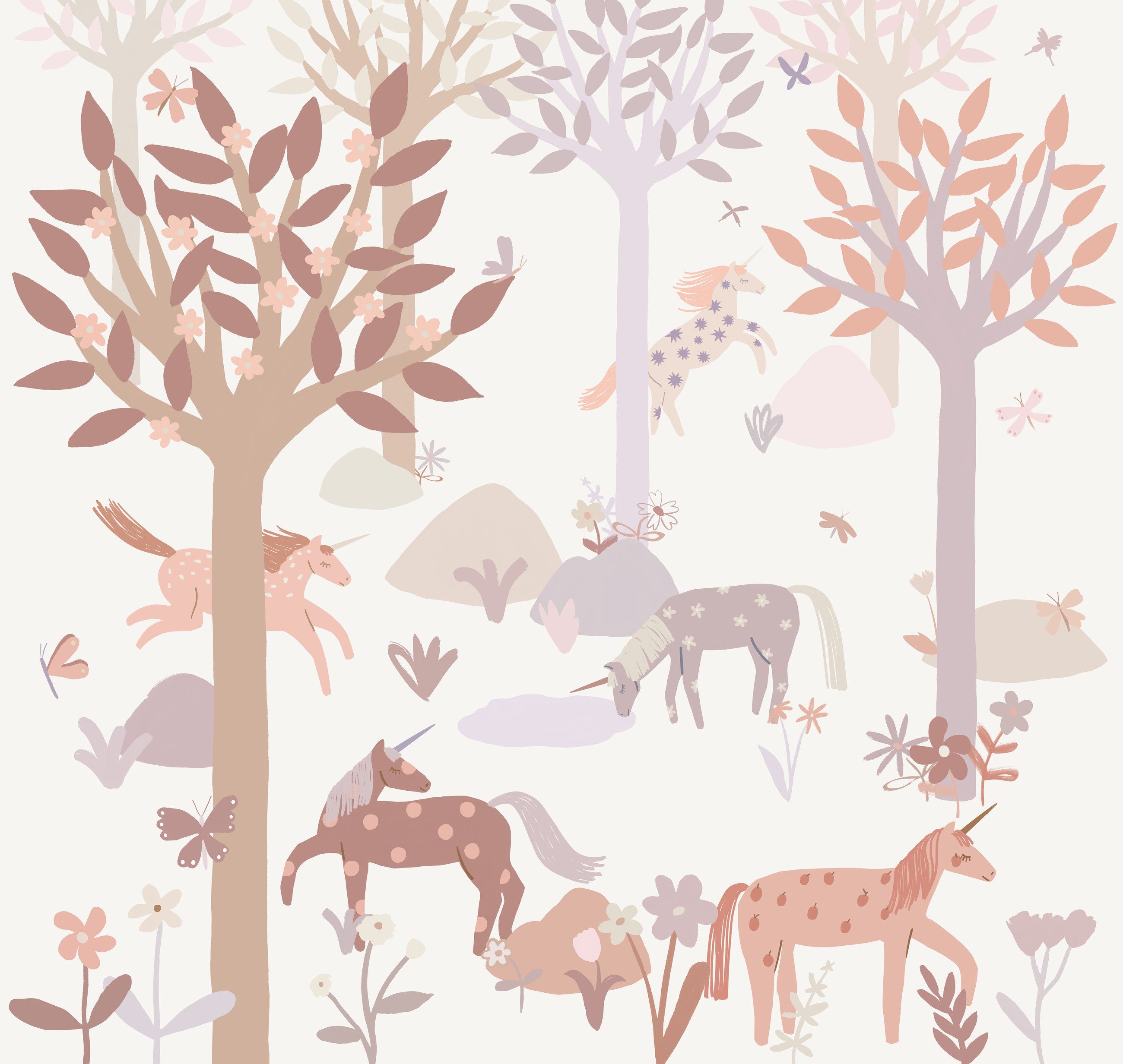 Fototapete Unicorn in Lila, Roomblush - RB386