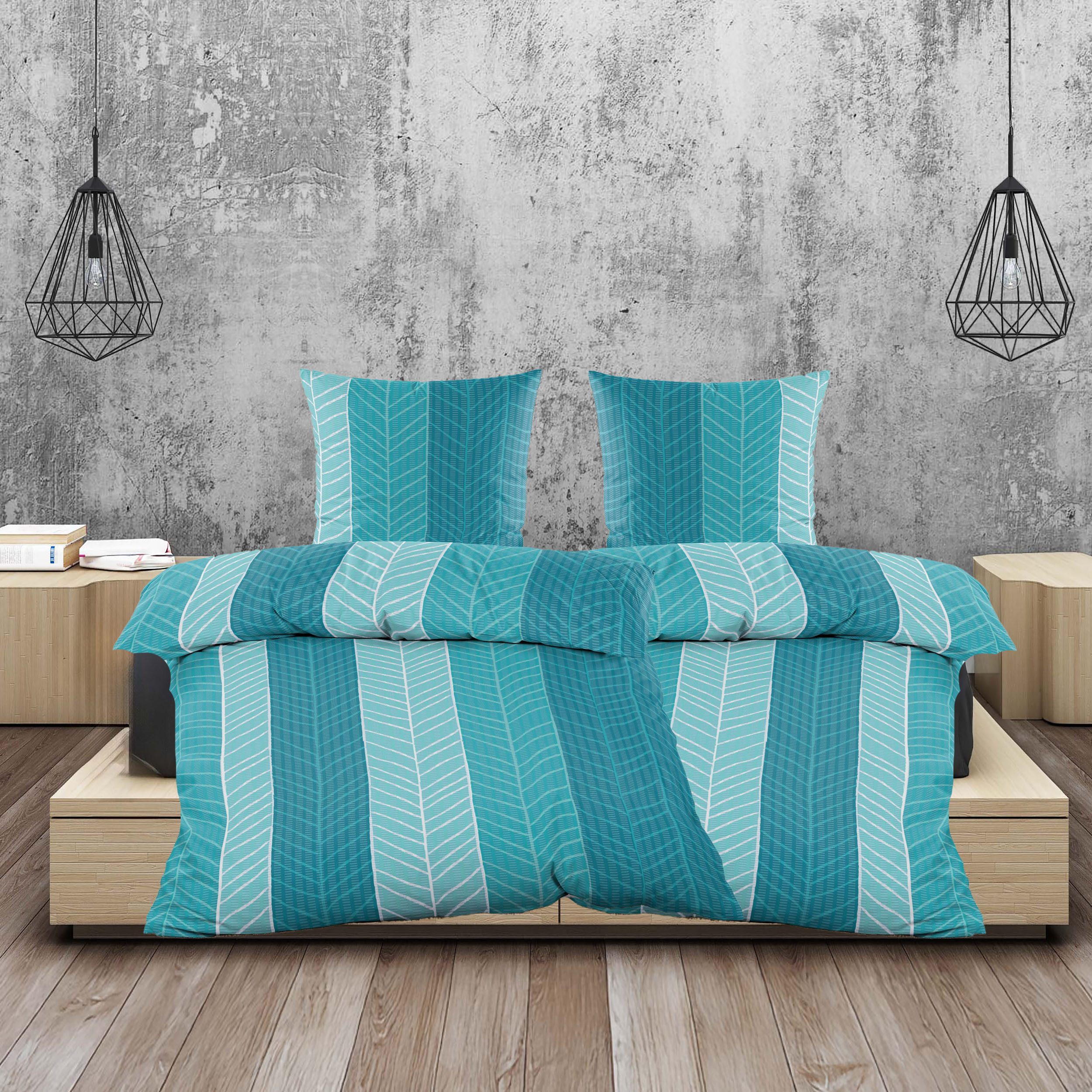 Casa Colori Bettwäsche Seersucker 4 tlg. 135x200 Reißverschluss, Seersucker günstig online kaufen