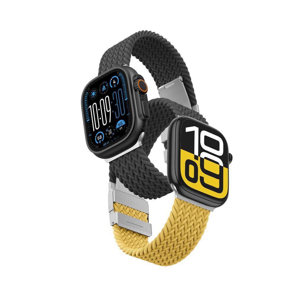 AmazingThing Smartwatch Armband Watch Spar-Set, 2-tlg., Geflochtenes Nylon, MagniFit-Verschluss, 2er-Set