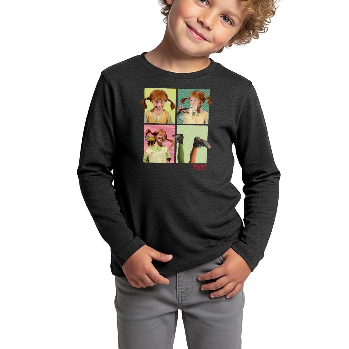 Spreadshirt T-Shirt Pippi Langstrumpf Portraits Von Pippi Kinder Premium Langarmshirt (1-tlg)