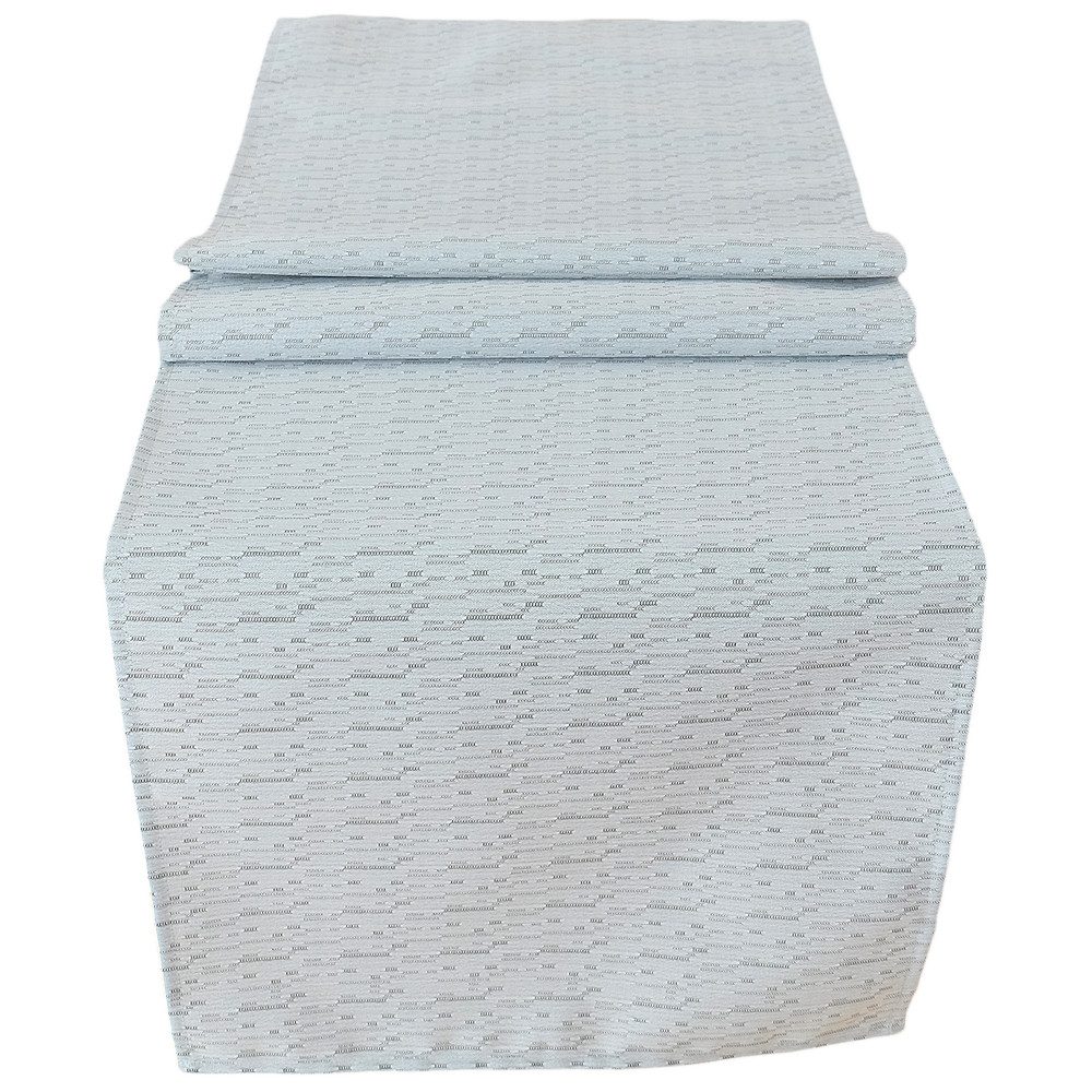 matches21 HOME & HOBBY Tischdecke Tischläufer KATE Outdoor Jaquard Struktur hellgrau 40 x 140 cm (1-tlg), Pflegeleicht & waschbar bei 30 °C