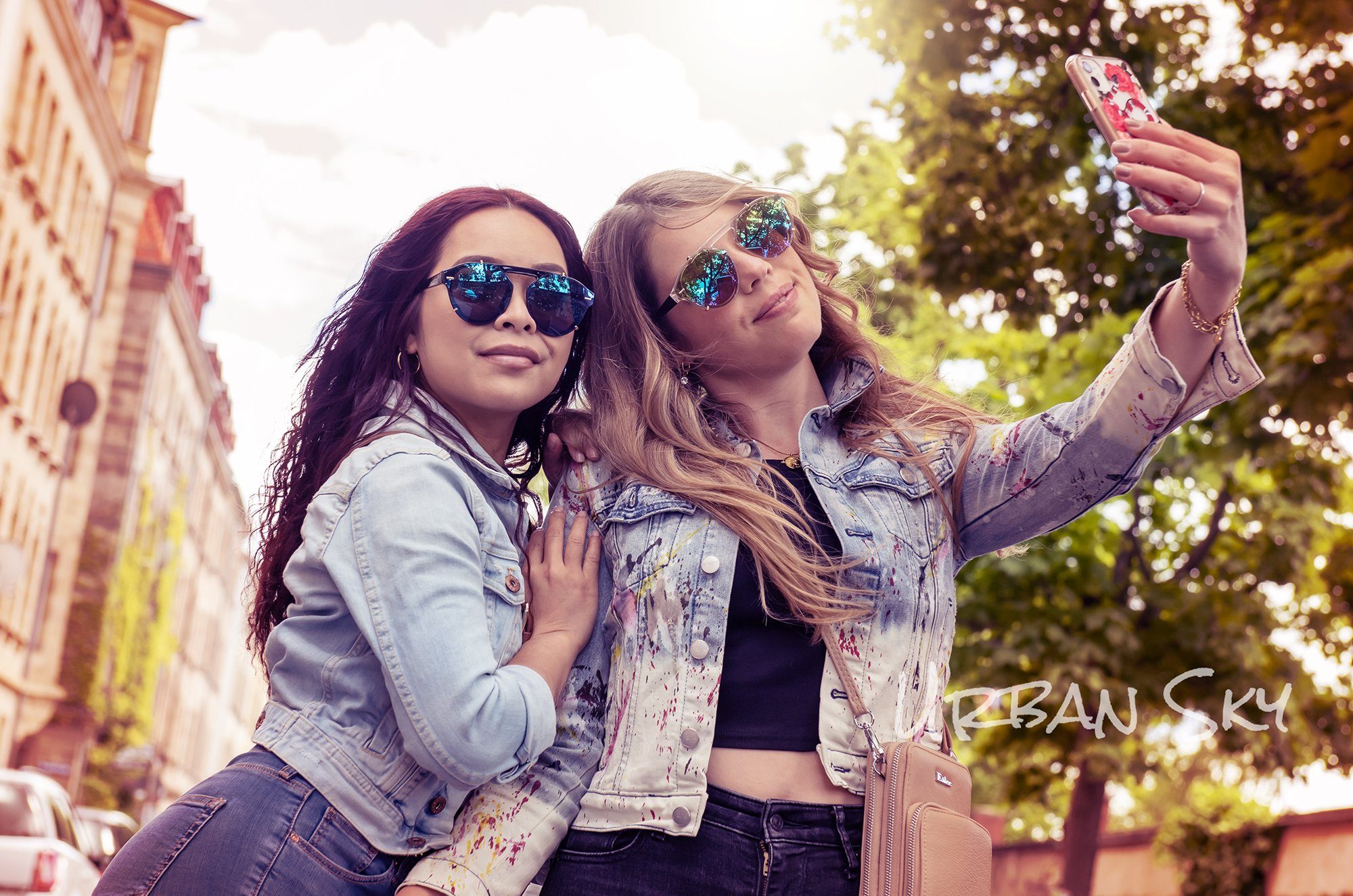 UrbanSky Retrosonnenbrille David (2er-Pack, Sonnenbrillen-Set mit Einstecketui) 2er-Pack - polarisiert