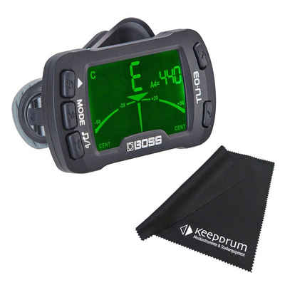 Boss by Roland Stimmgerät Boss TU-03 Clip-On Tuner + Mikrofasertuch