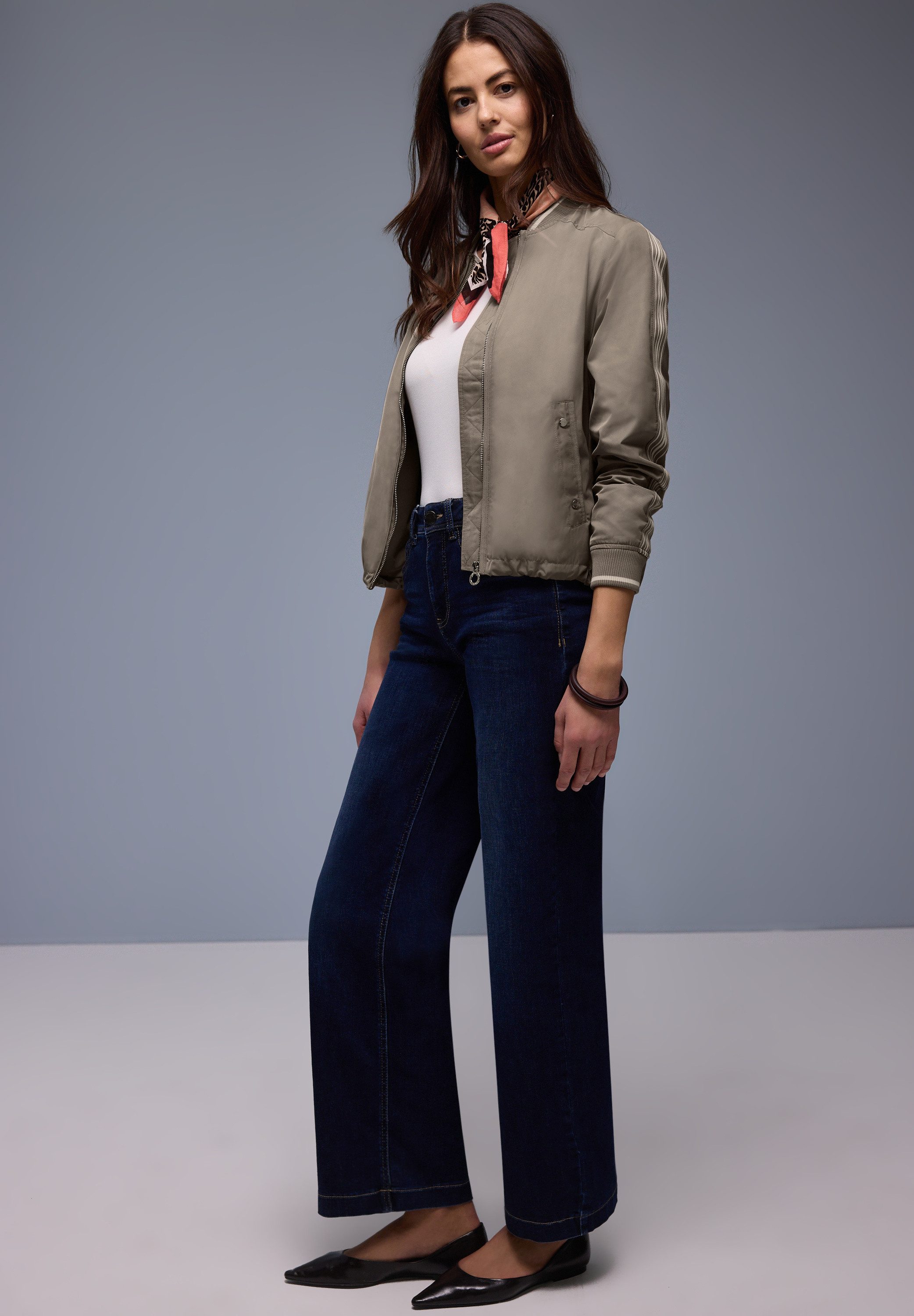 STREET ONE Blouson mit Rundhalsausschnitt