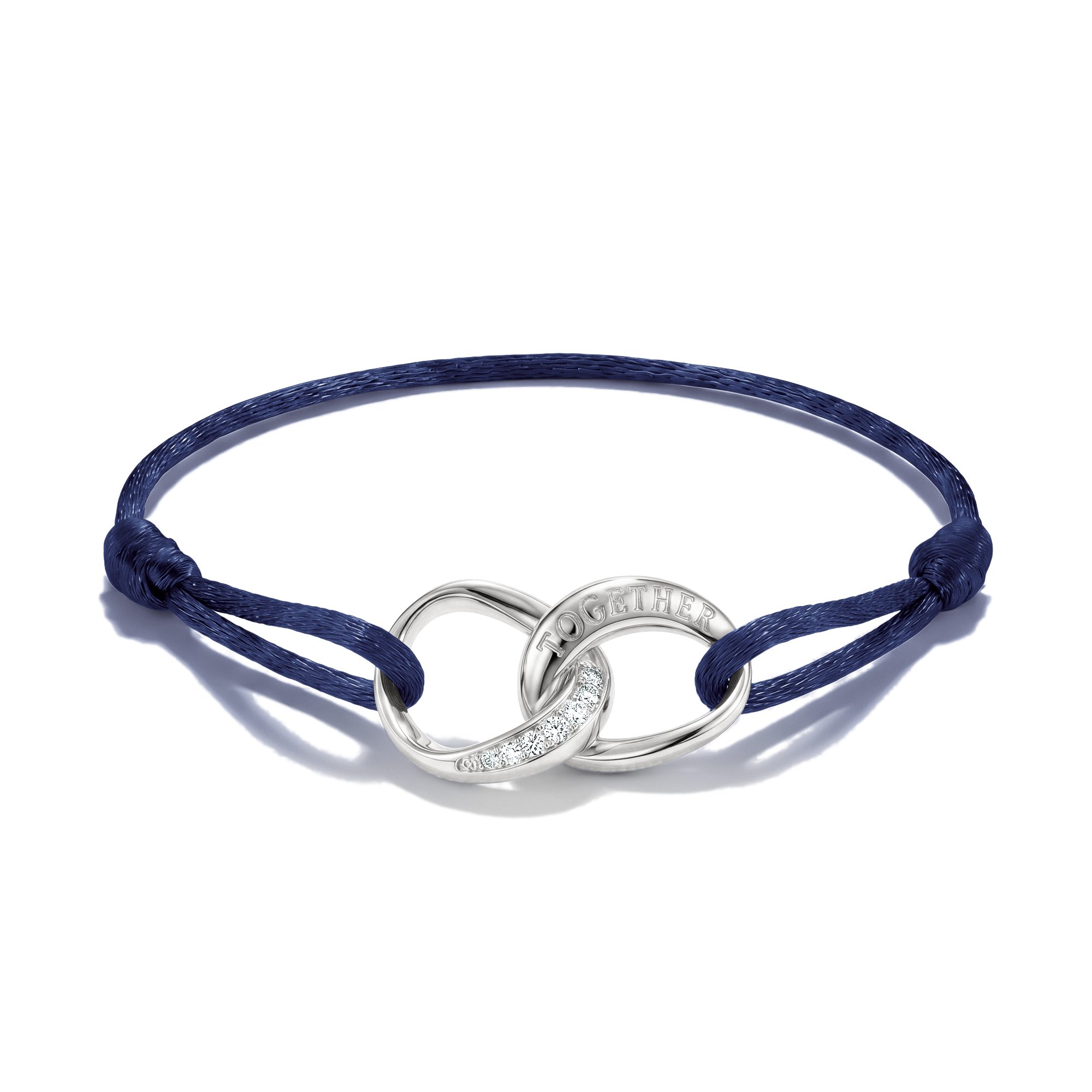 THOMAS SABO Armband Together Textilarmband, mit Zirkonia (synth)