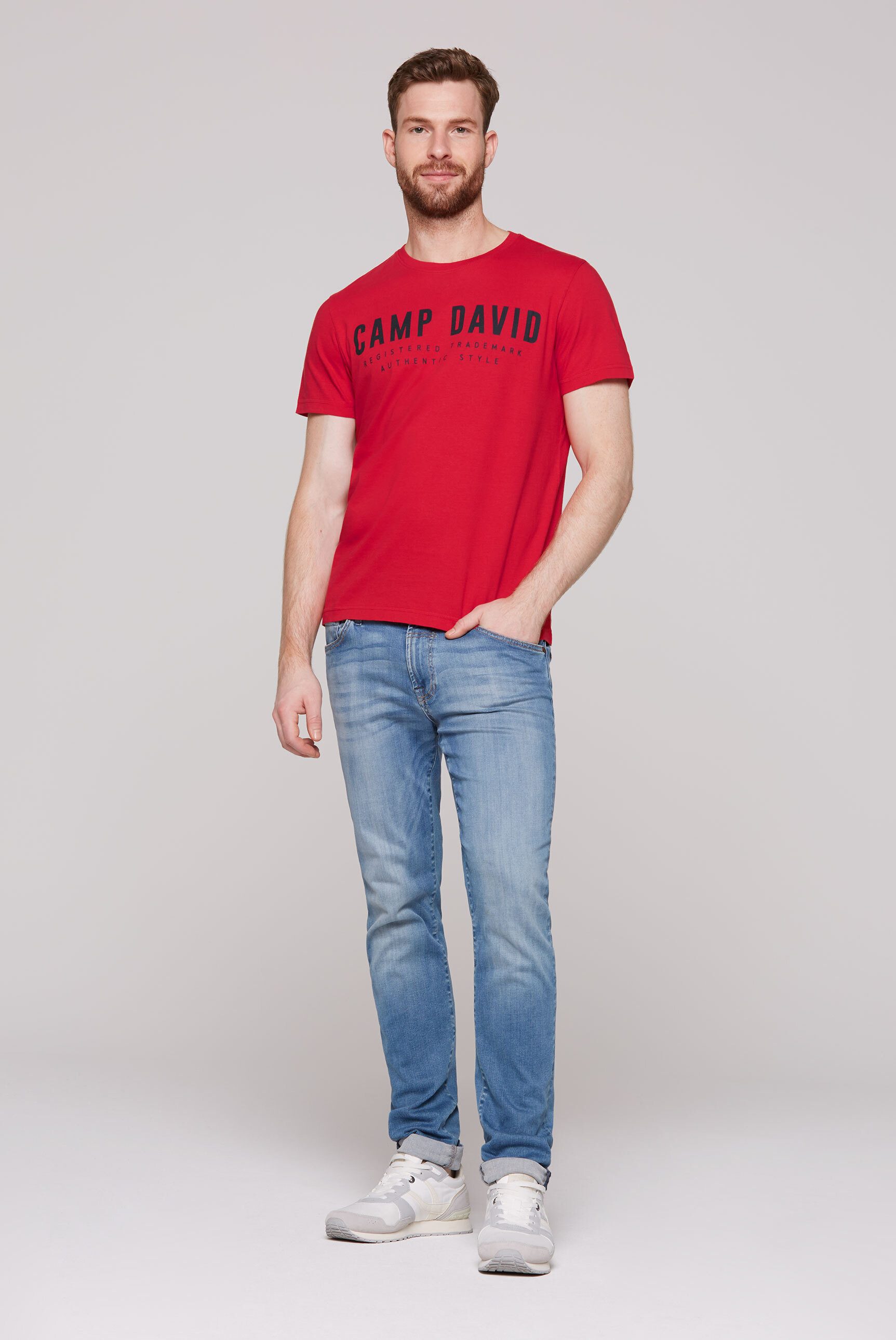 CAMP DAVID Rundhalsshirt aus Baumwolle