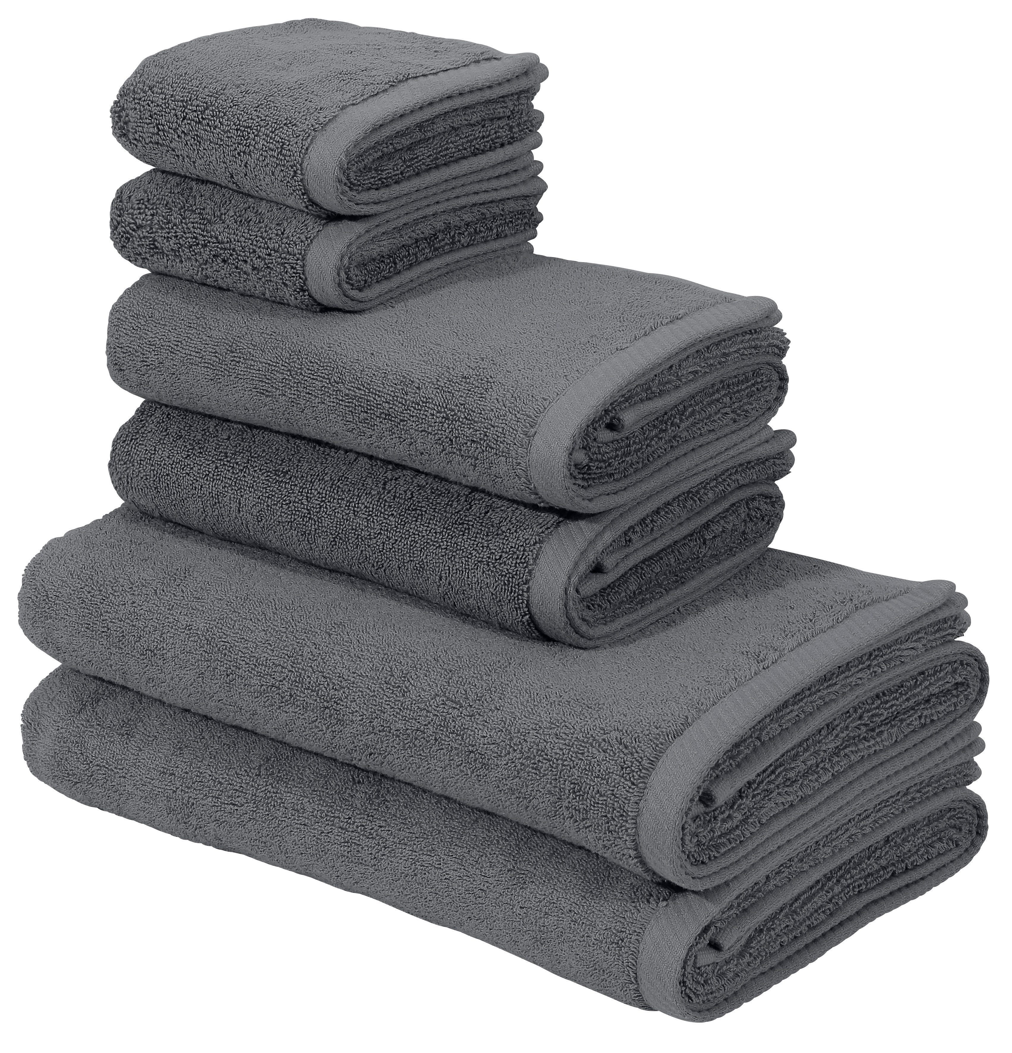 Bruno Banani Handtuch Set Lana, Handtuch-Set in Premium Qualität 600g/m², Frottier (Set, 6-St), hochwertig, weich, flauschige Qualität, 5 Jahre Garantie