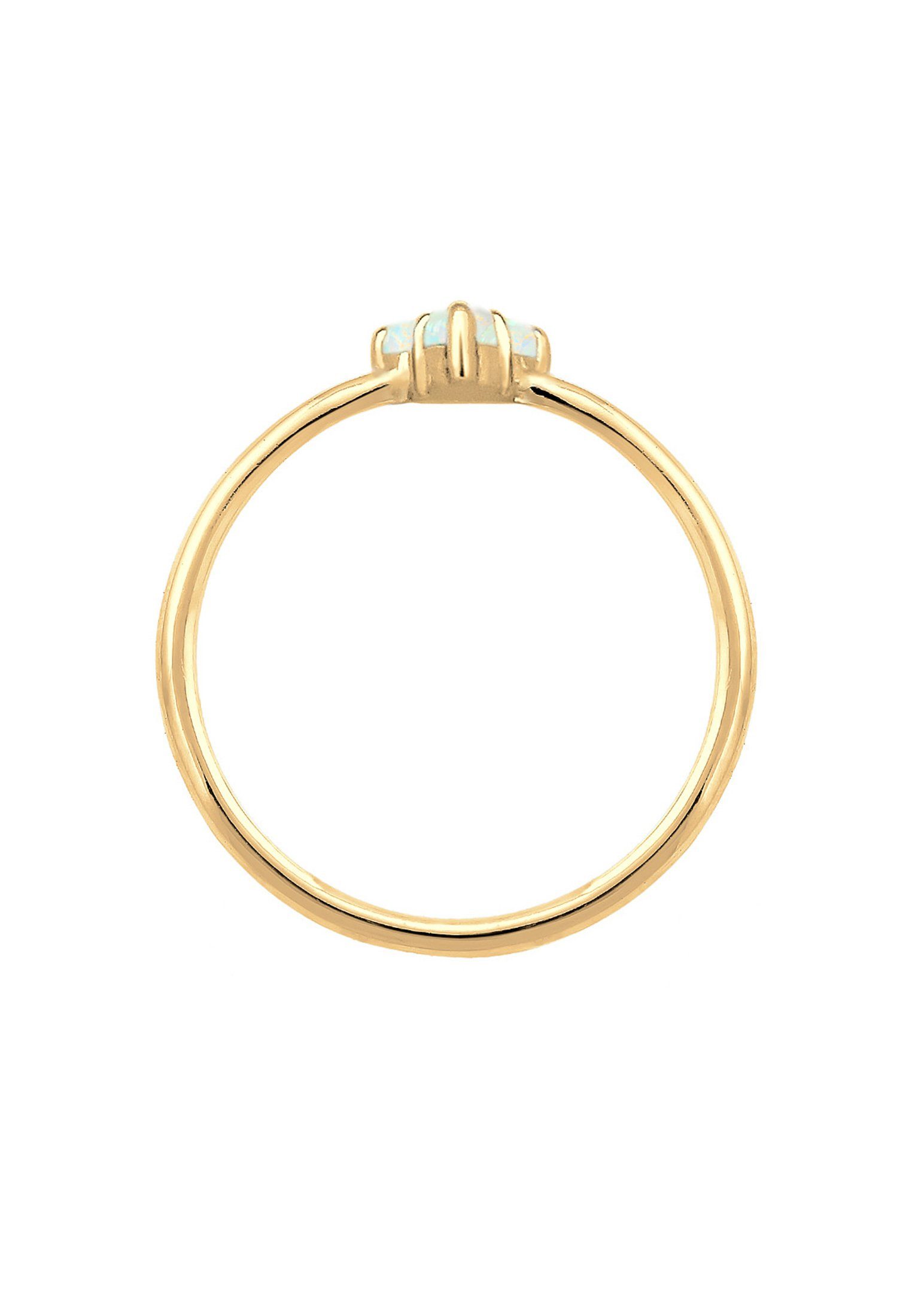Elli Fingerring Opal Kreis Trio Trend 925er Silber