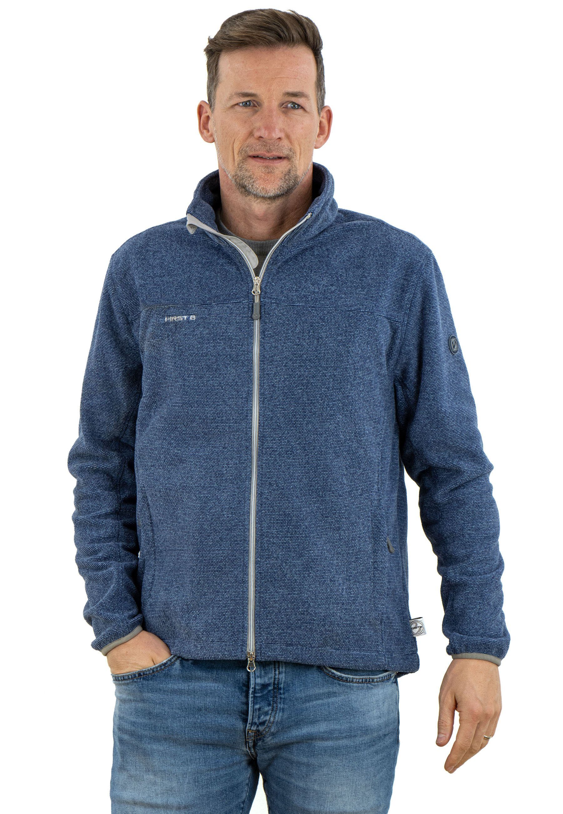 FirstB Fleecejacke Herren wärmend, atmungsaktiv navy