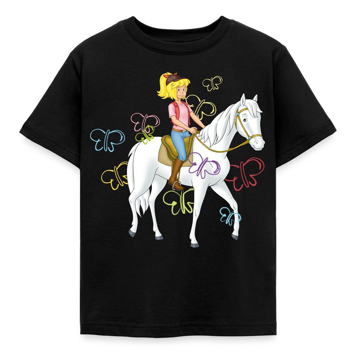 Spreadshirt T-Shirt Bibi Und Tina Bibi Reitet Auf Stute Sabrina Kinder T-Shirt (1-tlg) Fällt klein aus. Wir empfehlen, eine Größe größer zu bestellen.