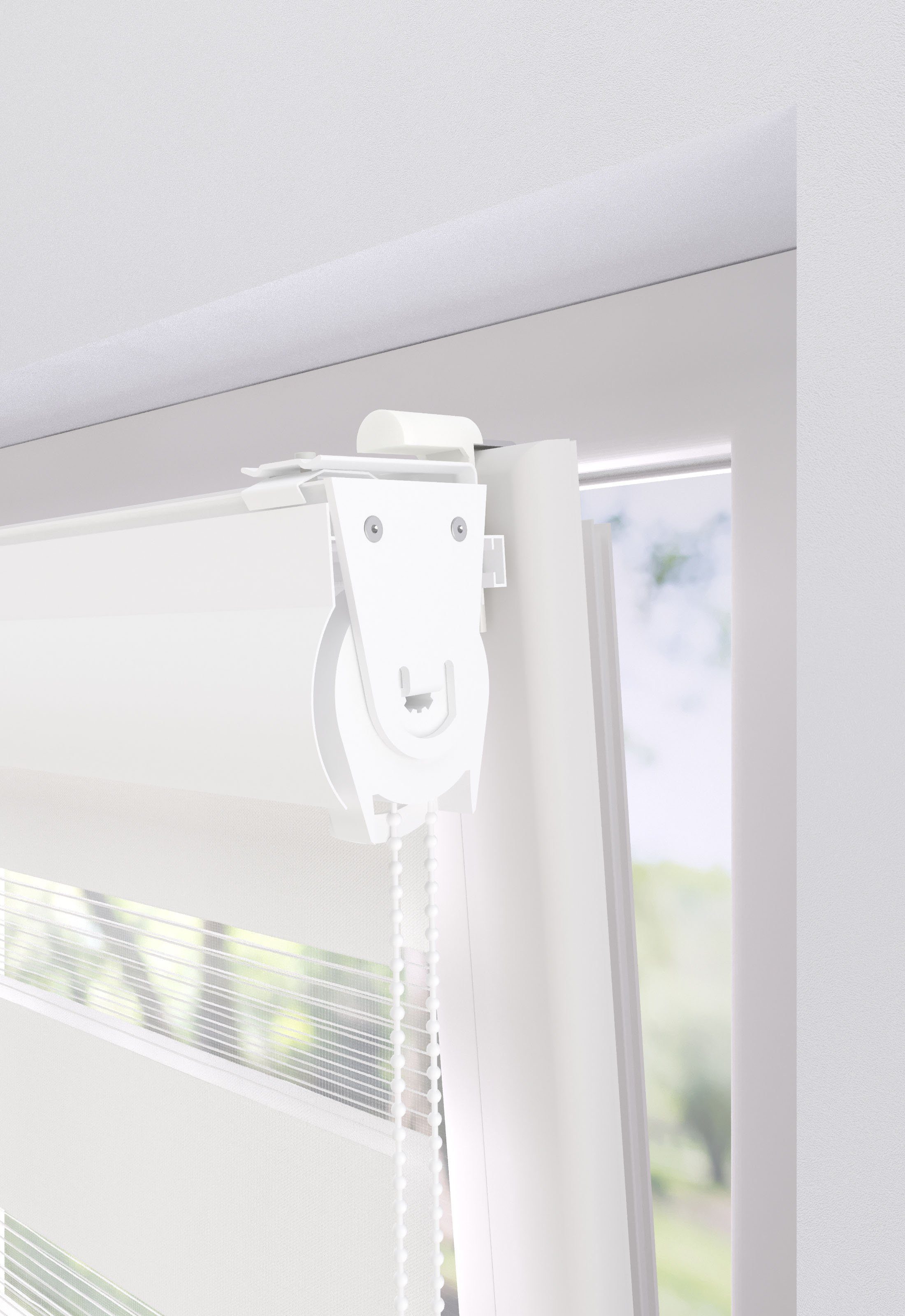 Doppelrollo Greta, my home, Lichtschutz, ohne Bohren, freihängend, Klemmträger mit Feststellschraube, mit Kassette, Befestigung mit Klemmträgern