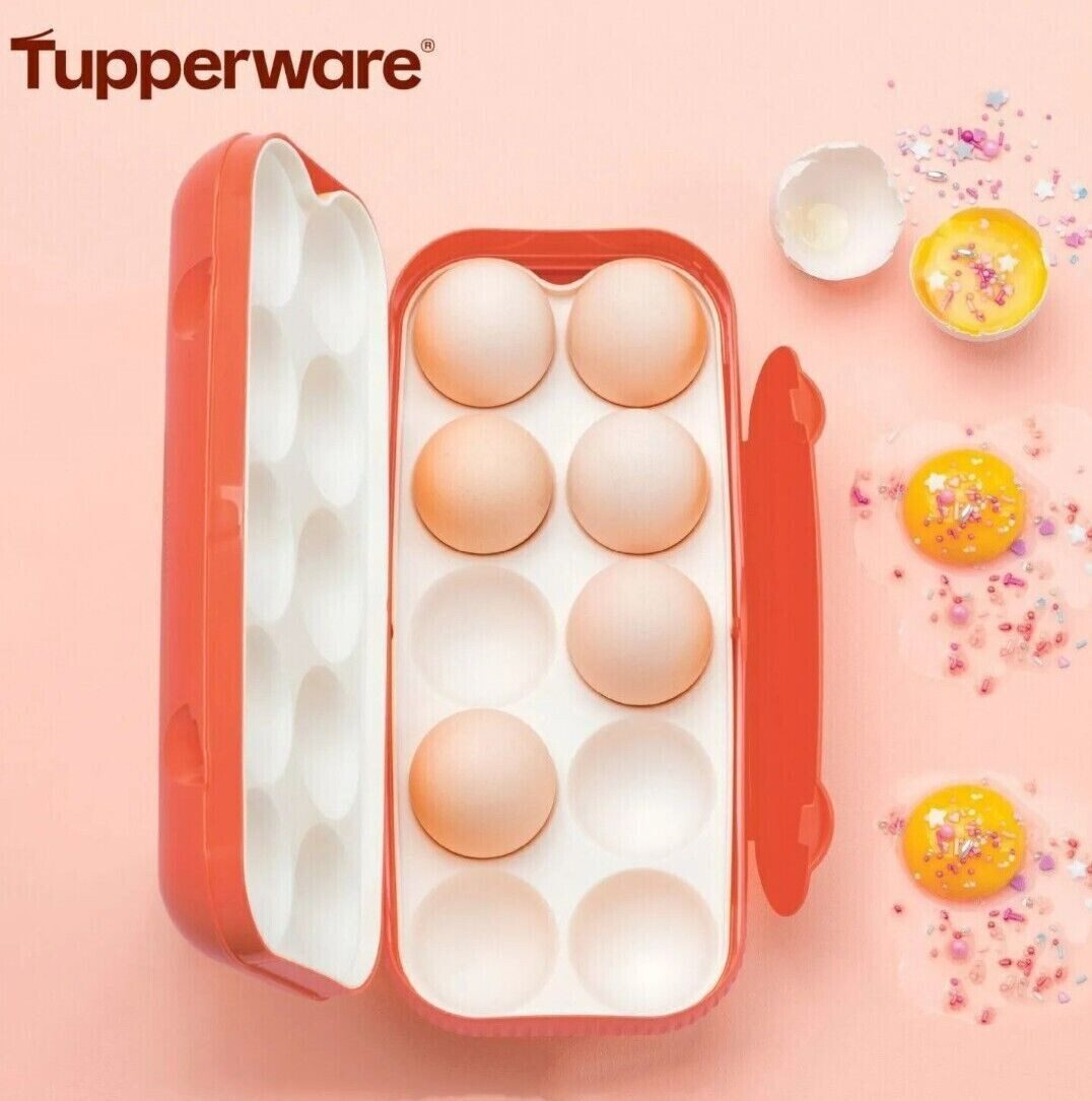 Vorratsdose TUPPERWARE Eierbox Kolumbus orange für 10x Eier