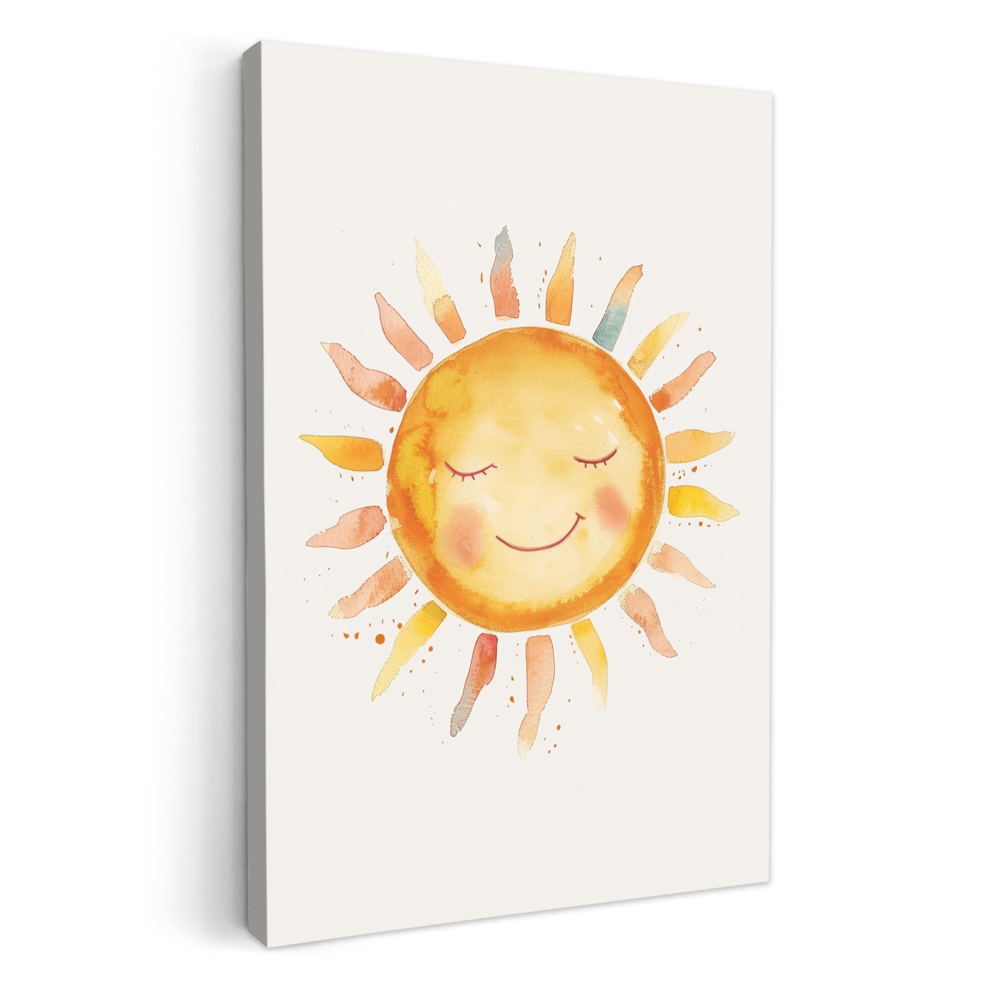 OneMillionCanvasses® Leinwandbild Sonne - Aquarell - günstig online kaufen