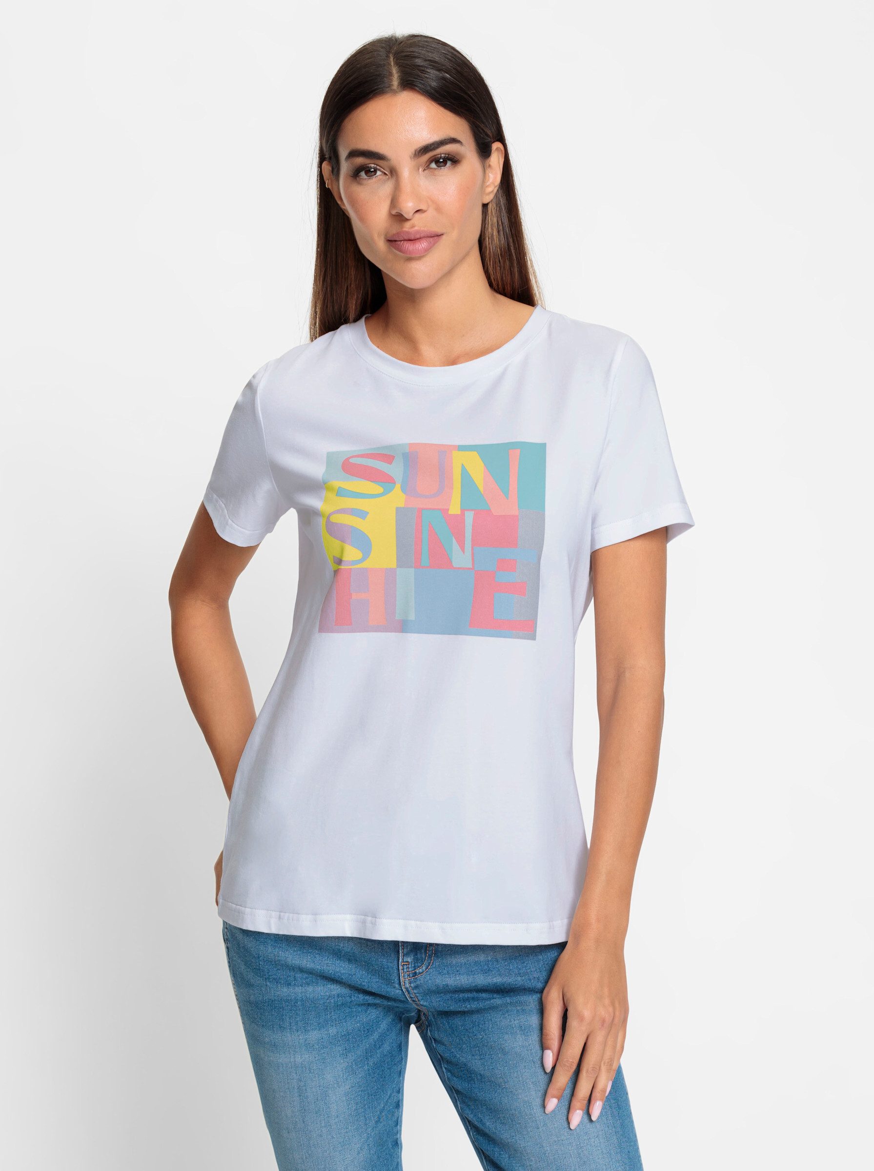 heine 3/4-Arm-Shirt "Druck-Shirt", (1 tlg.) günstig online kaufen
