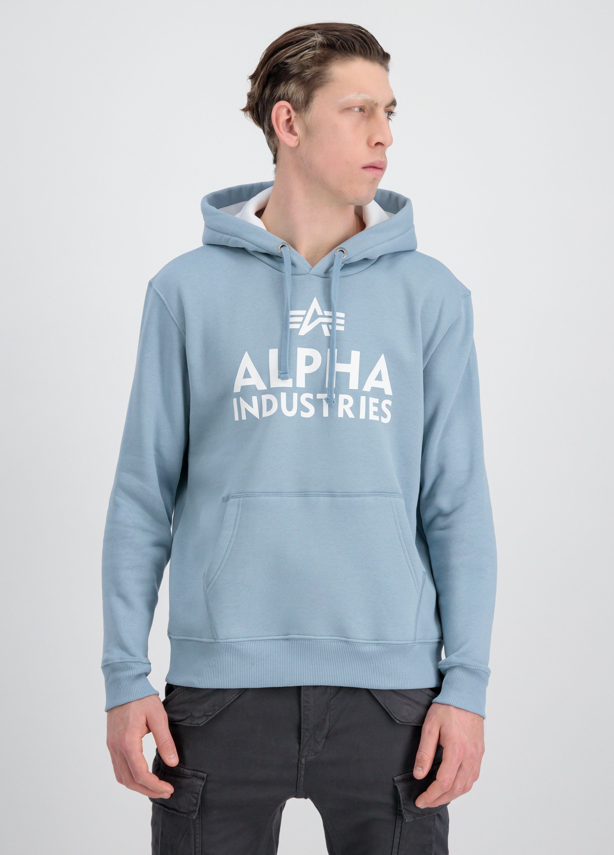 Alpha greyblue Hoodies Hoody Foam Industries Industries Men Alpha Hoodie Print -