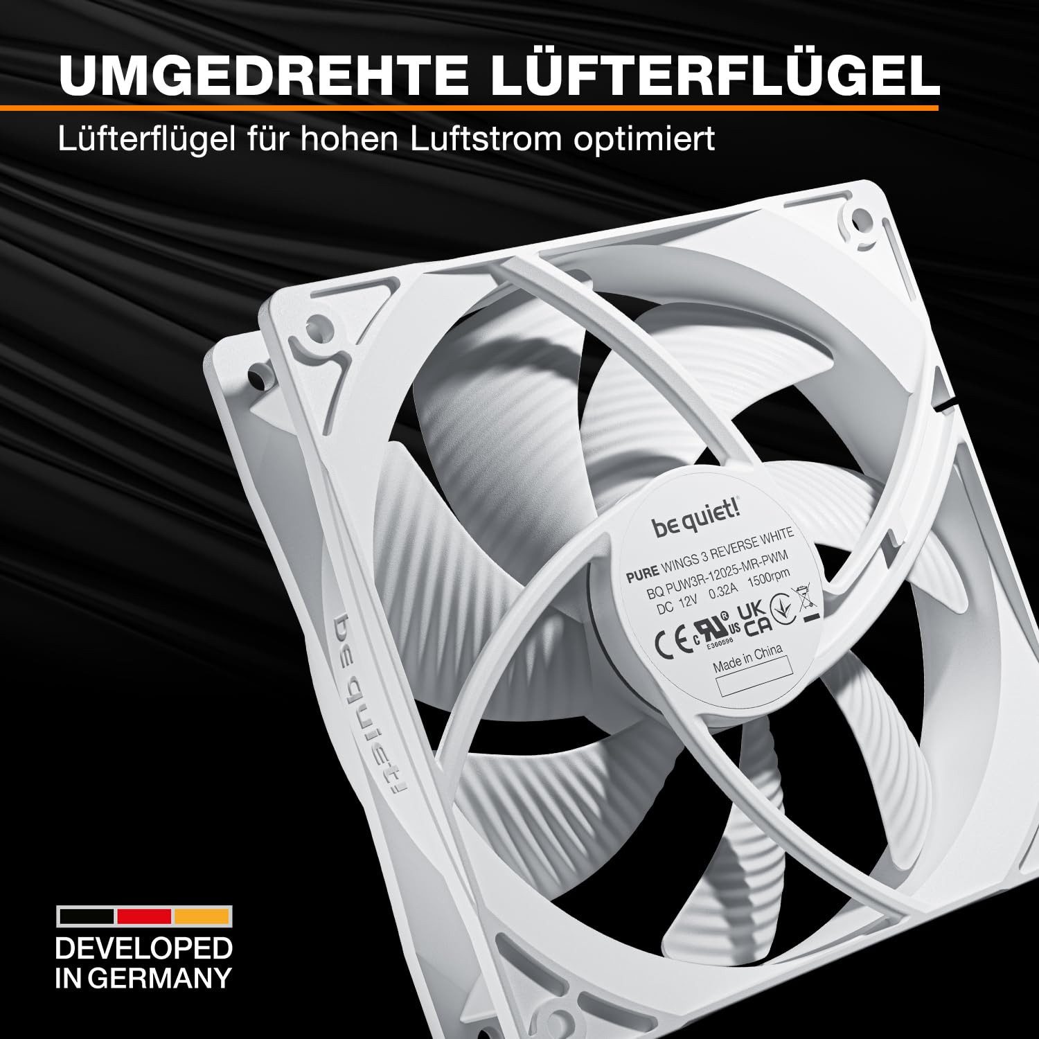 BeQuiet Computer-Kühler BL136, White PWM Lüfter mit invertierten Flügeln, Triple Pack