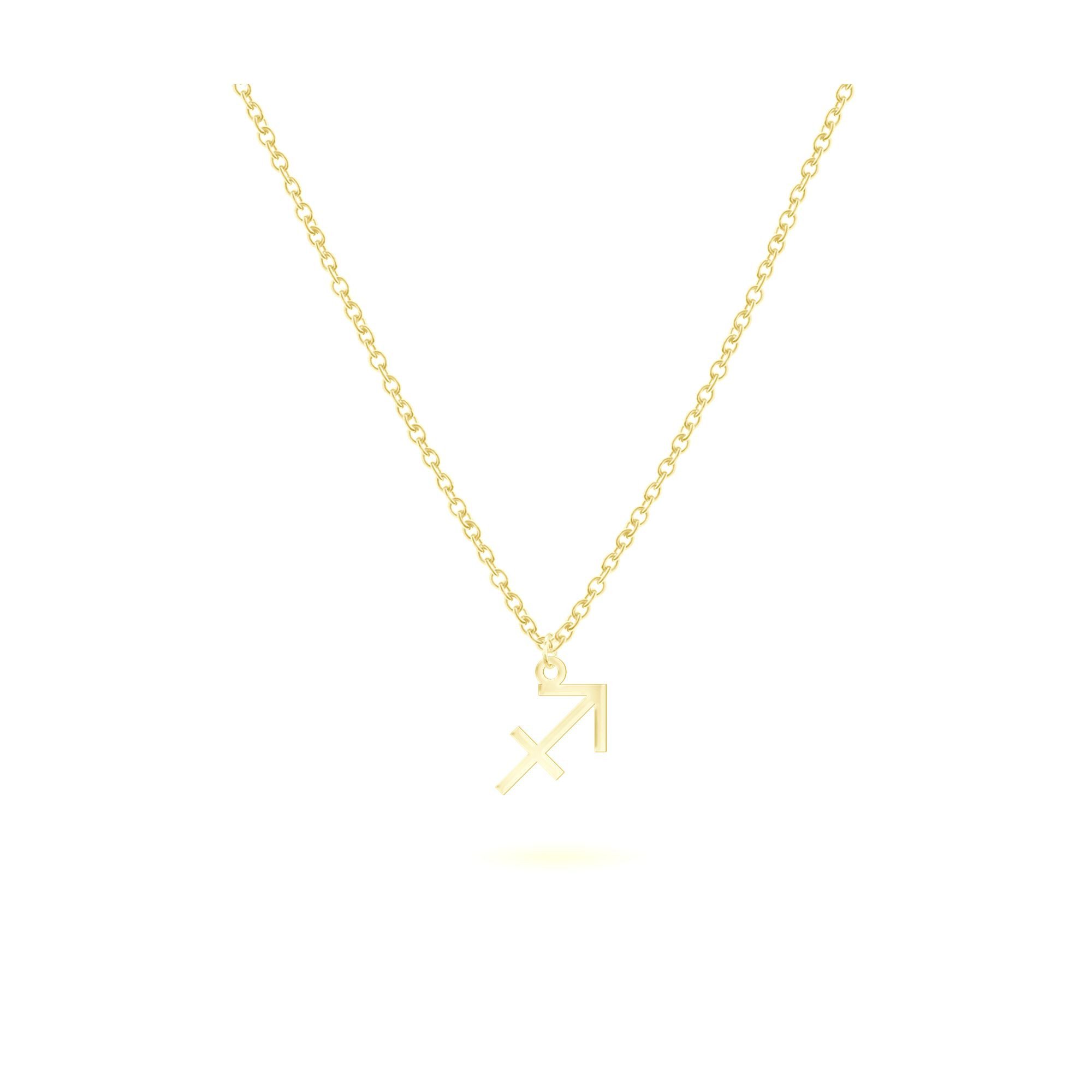 Kette mit Anhänger 925-Sterling Silber vergoldet Glänzend 42cm Schütze