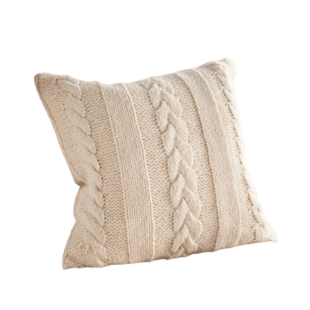 Home-trends24.de Kissenhülle Strickmuster Beige Kissenbezug Deko Kissen 45 günstig online kaufen