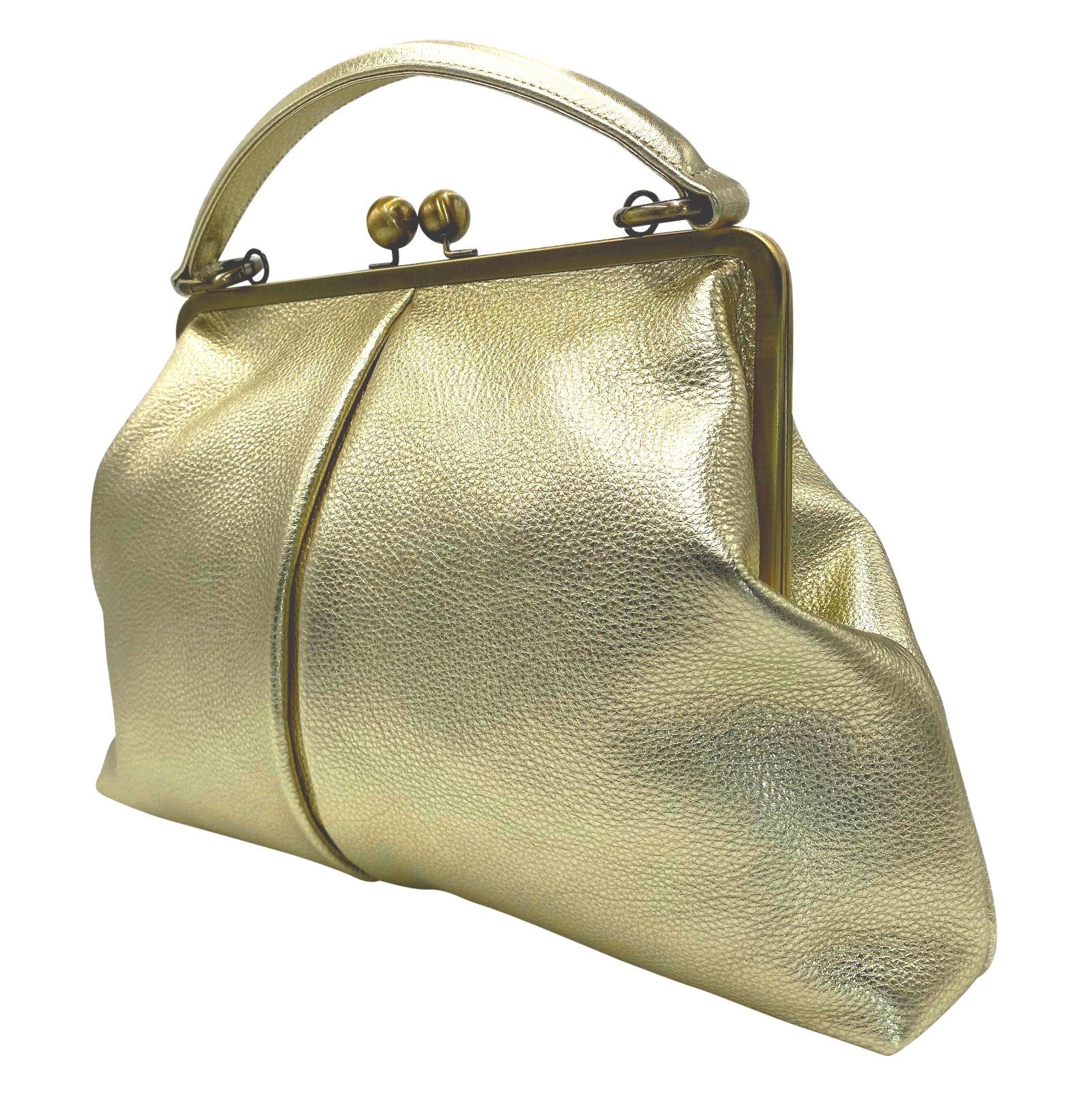 Taschenkinder Handtasche Handtasche Leder "Große Olive" Damentasche, Schultertasche, Vintage, Echtes Leder vom Rind, sehr weich und geschmeidig.