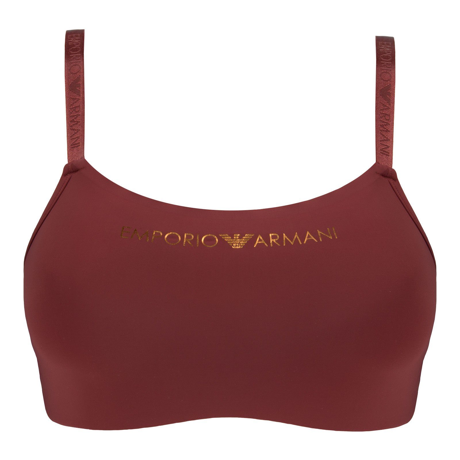 Emporio Armani Bralette-BH Microfiber mit elegant schimmerndem Markenschriftzug auf der Vorderseite