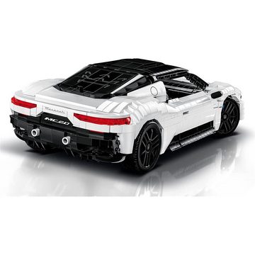 COBI Spielbausteine Sportwagen Maserati MC20 1:12 Bausatz, Spielset Konstruktionsspielzeug Modellauto weiß/schwarz