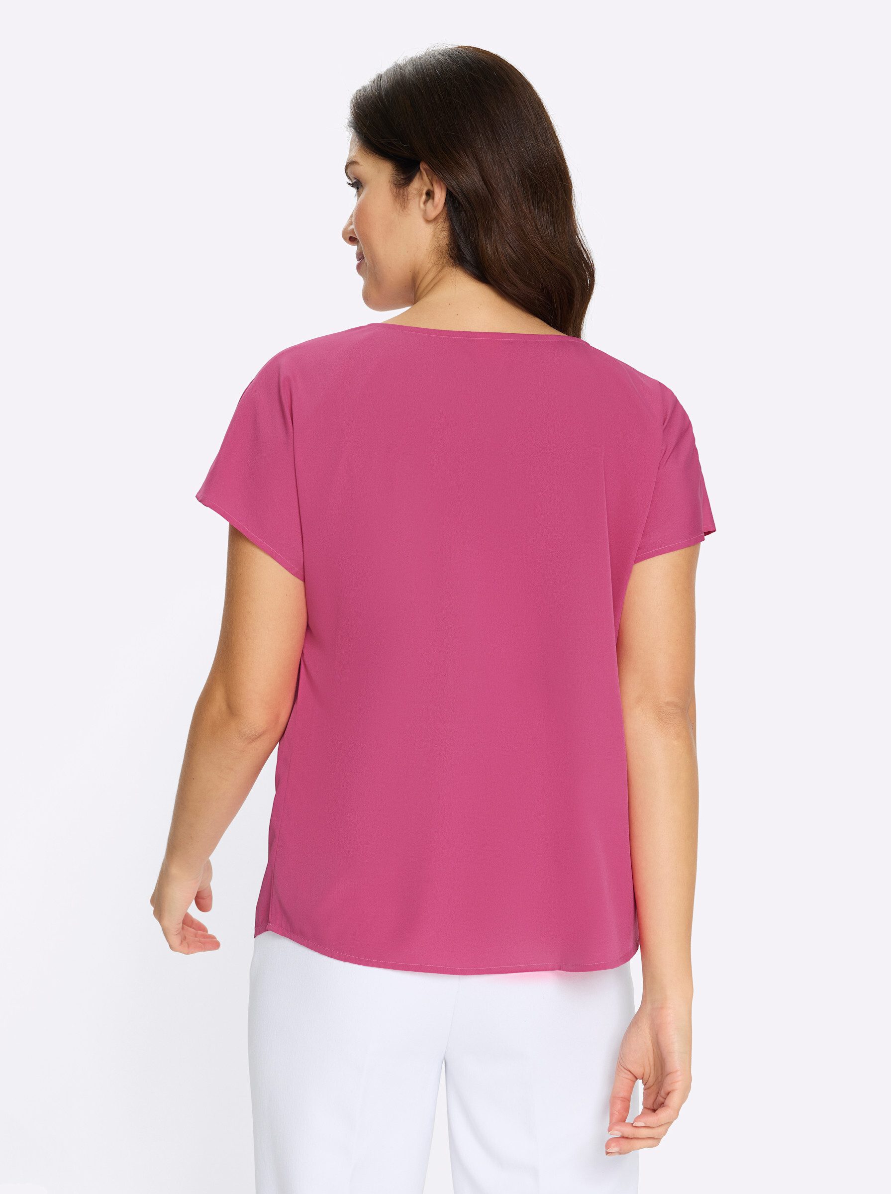 Sieh an! Klassische Bluse Schlupfbluse Kurzarm günstig online kaufen