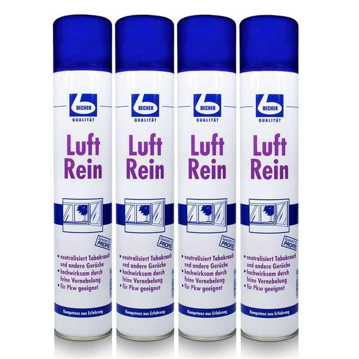 Dr. Becher Raumduft 4x Dr. Becher Luft Rein Neutralisationsspray 500ml