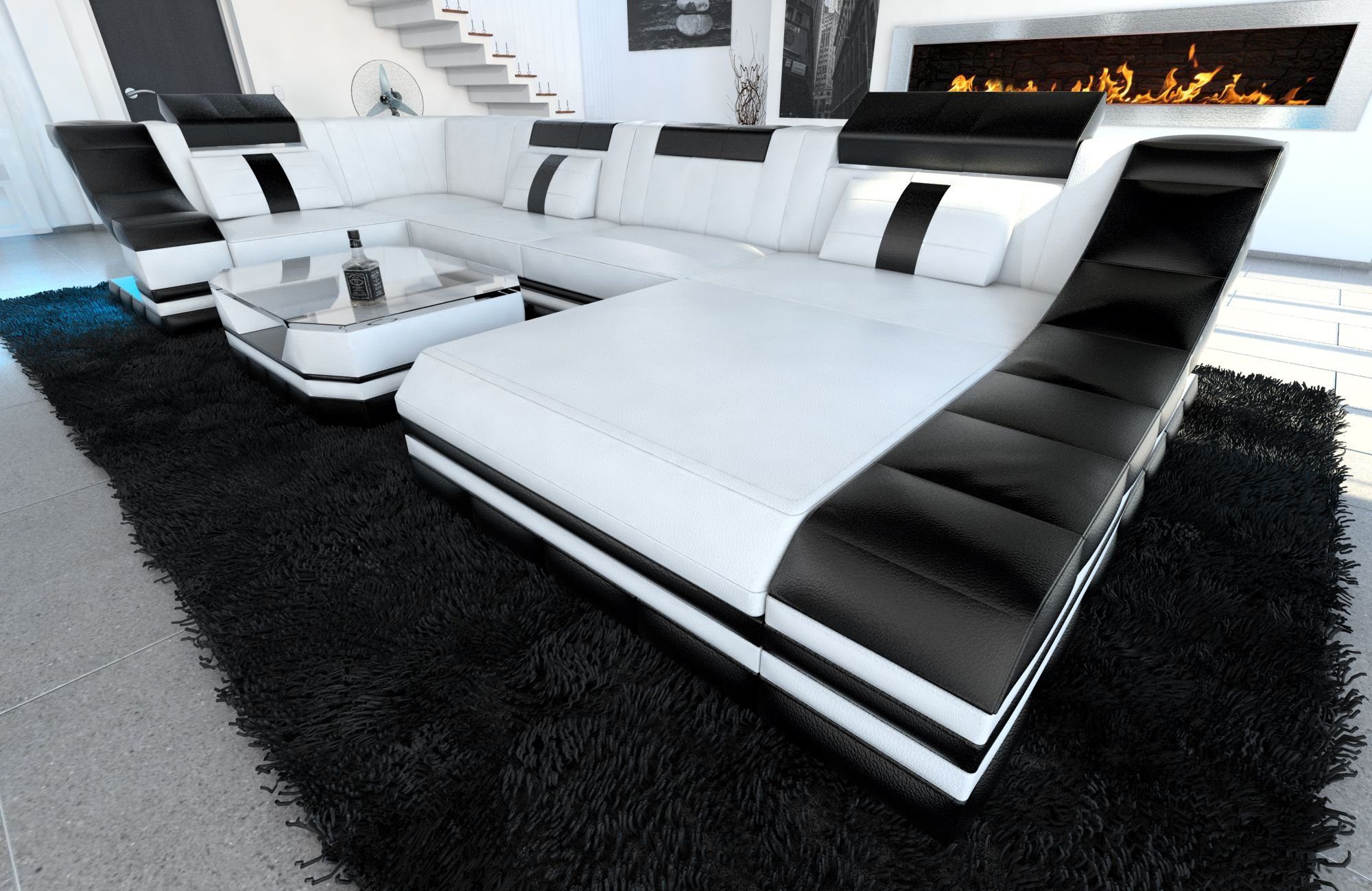 Sofa Dreams Wohnlandschaft Ledersofa Ledercouch Turino günstig online kaufen