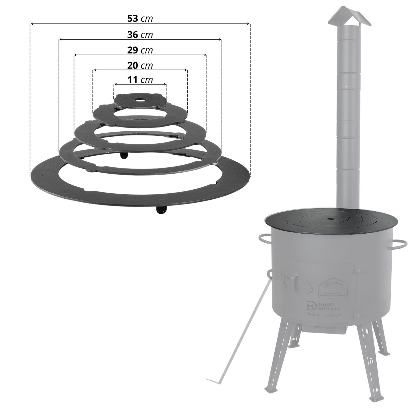 4BIG.fun Feuerstelle Adapter-Ringe Eintopfofen Uchag 50 günstig online kaufen