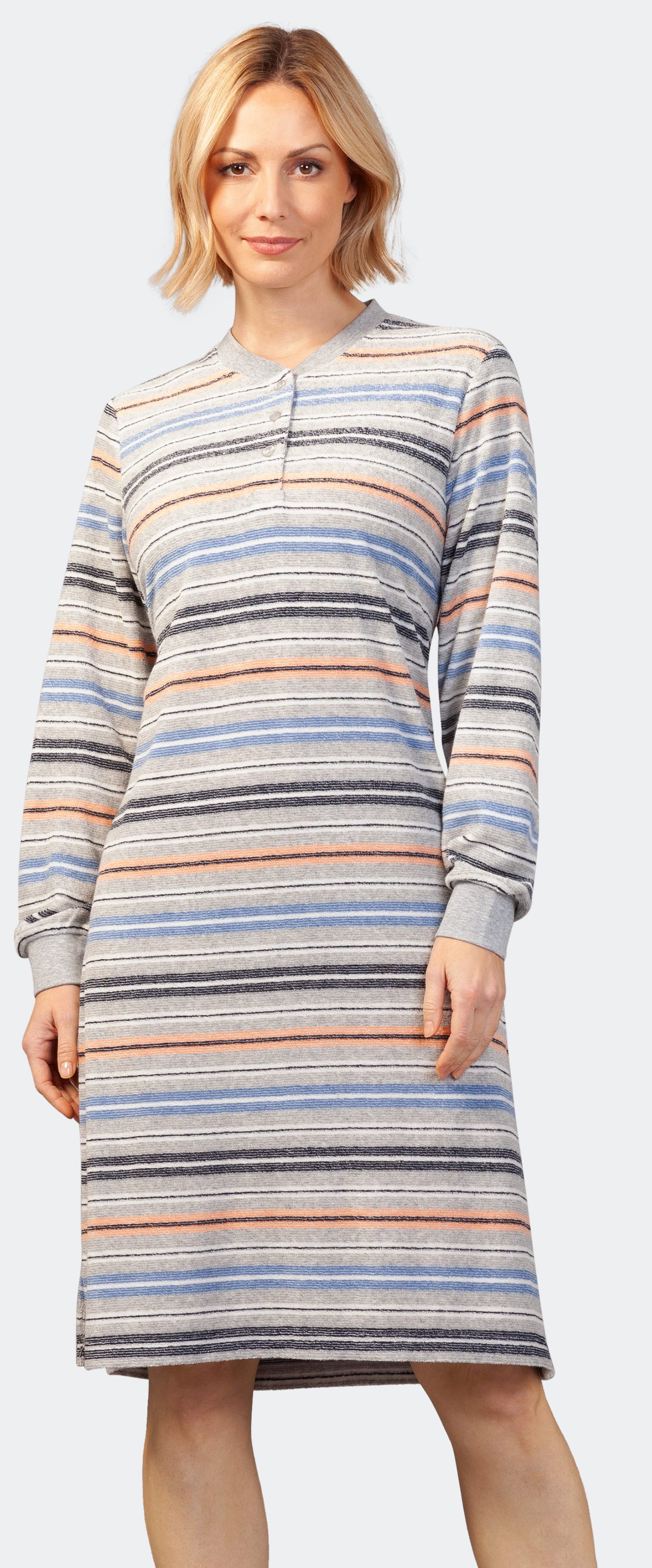 Hajo Nachthemd Damen Frottee Schlafshirt (1-tlg) kuschelige Qualität