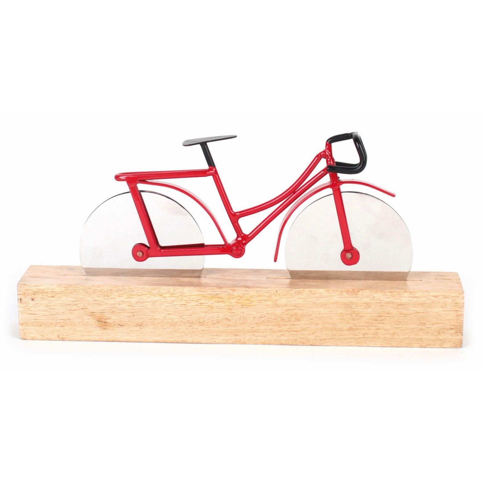 El Puente Pizzaschneider Pizzaschneider "Bike" im Holzblock, Handmade, Handmade