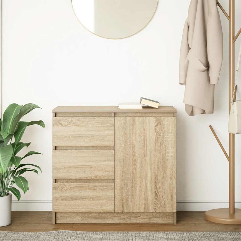 vidaXL Sideboard Sideboard mit Schublade Sonoma-Eiche günstig online kaufen