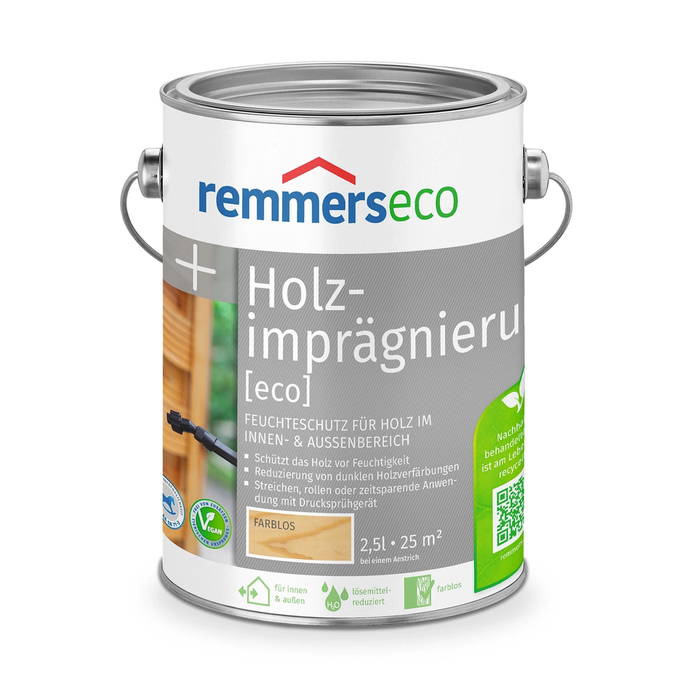 Remmers Holzschutzlasur Remmers Holzimprägnierung [eco] farblos 2,5L Holzschutz-Imprägnierung