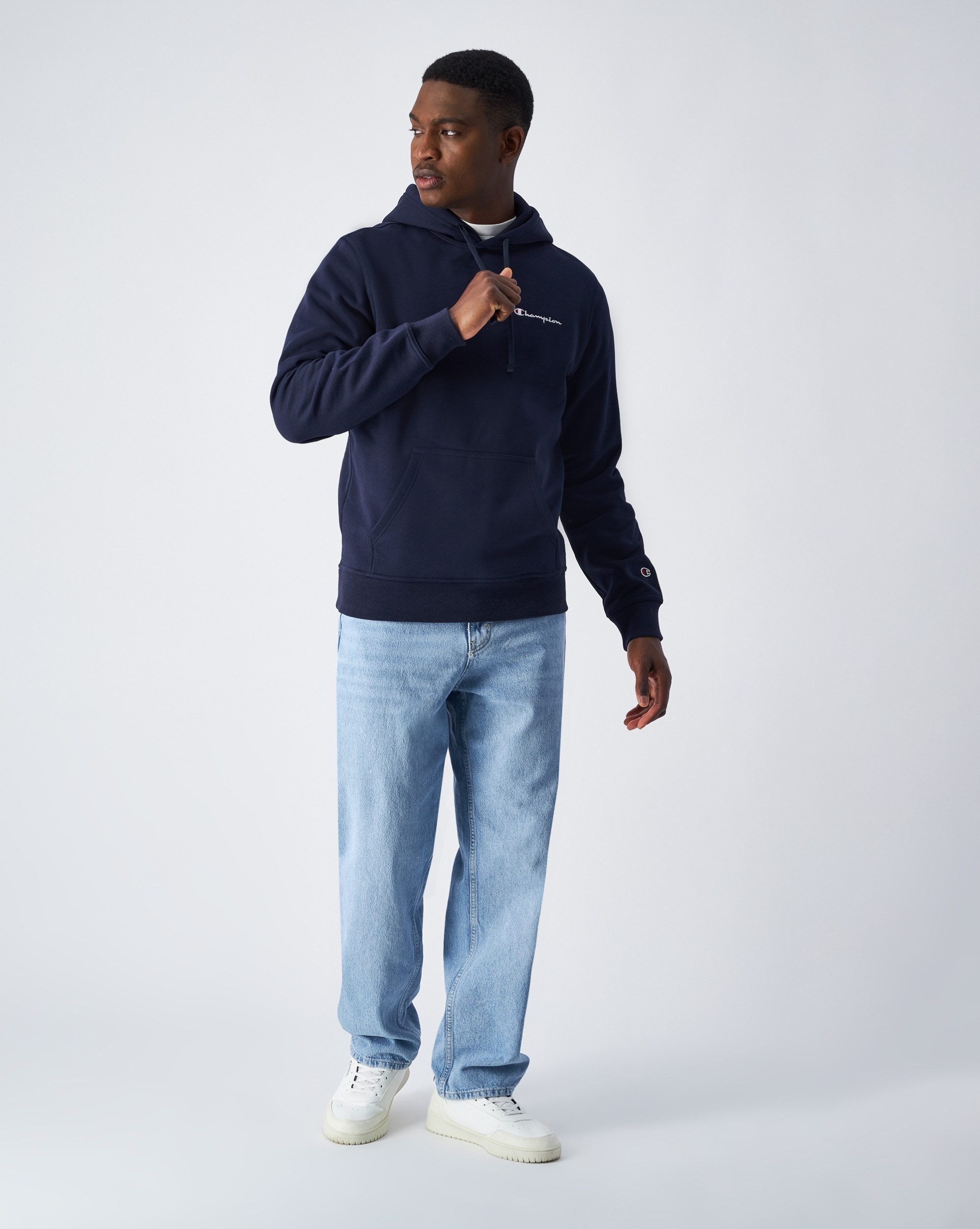 Champion Sweatshirt Herren Fleece-Hoodie mit kleinem günstig online kaufen