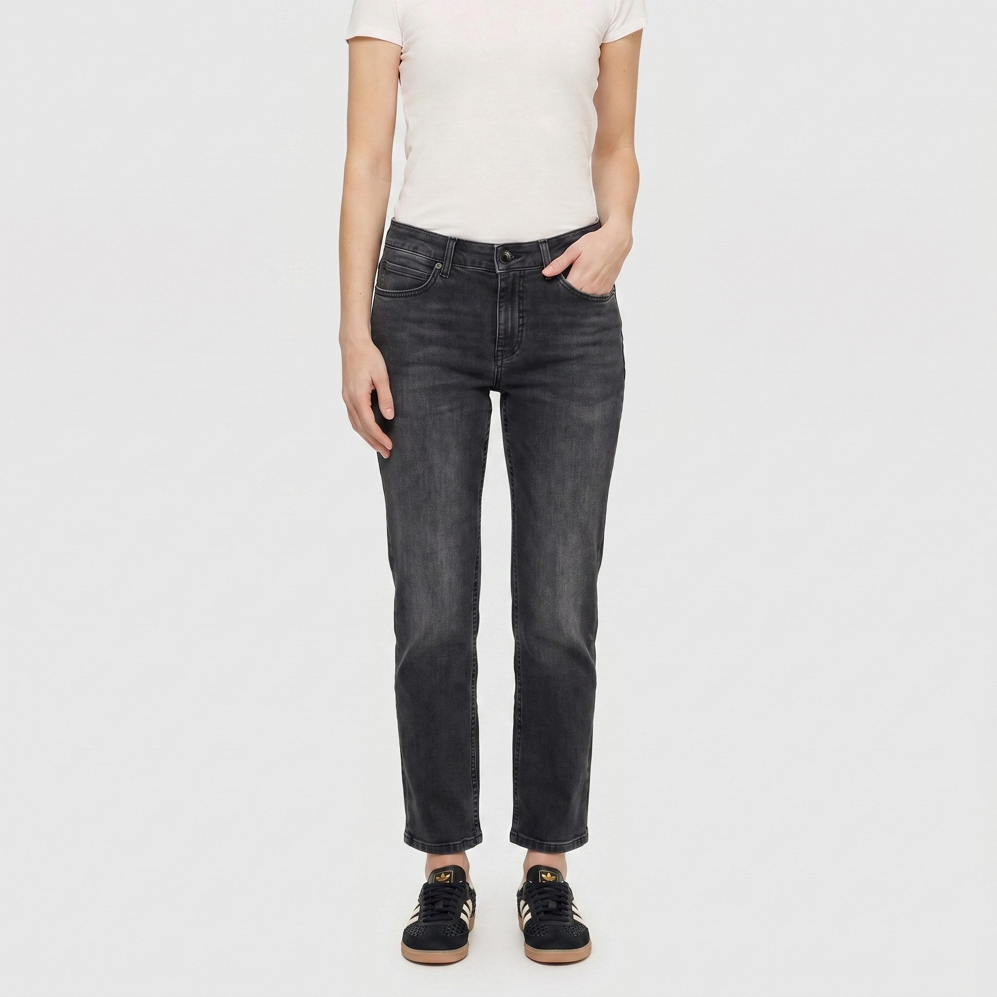 MAC Stretch-Jeans Melanie Gerade geschnitten