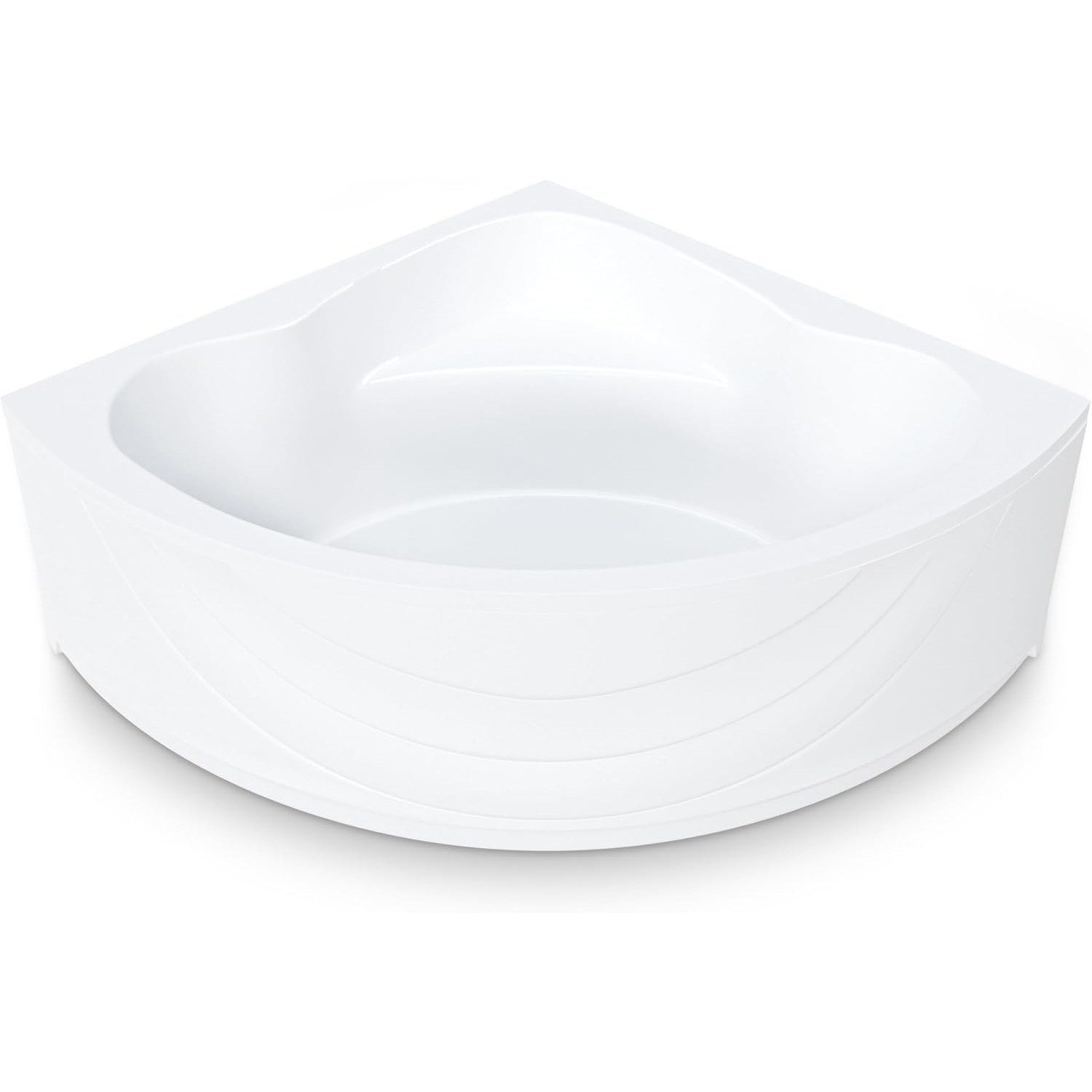 AQUADE Badewanne Acryl Eckbadewanne Kassel, inkl. Wannenfüßen, Schürze und Ab- und Überlaufgarnitur