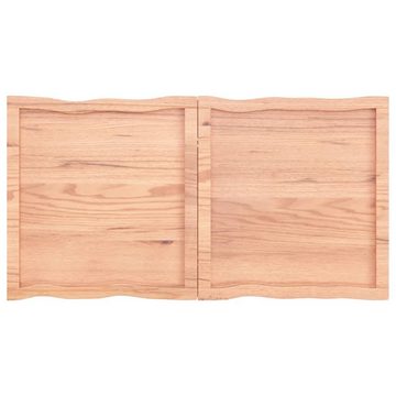 furnicato Tischplatte 120x60x(2-6) cm Massivholz Behandelt Baumkante (1 St)
