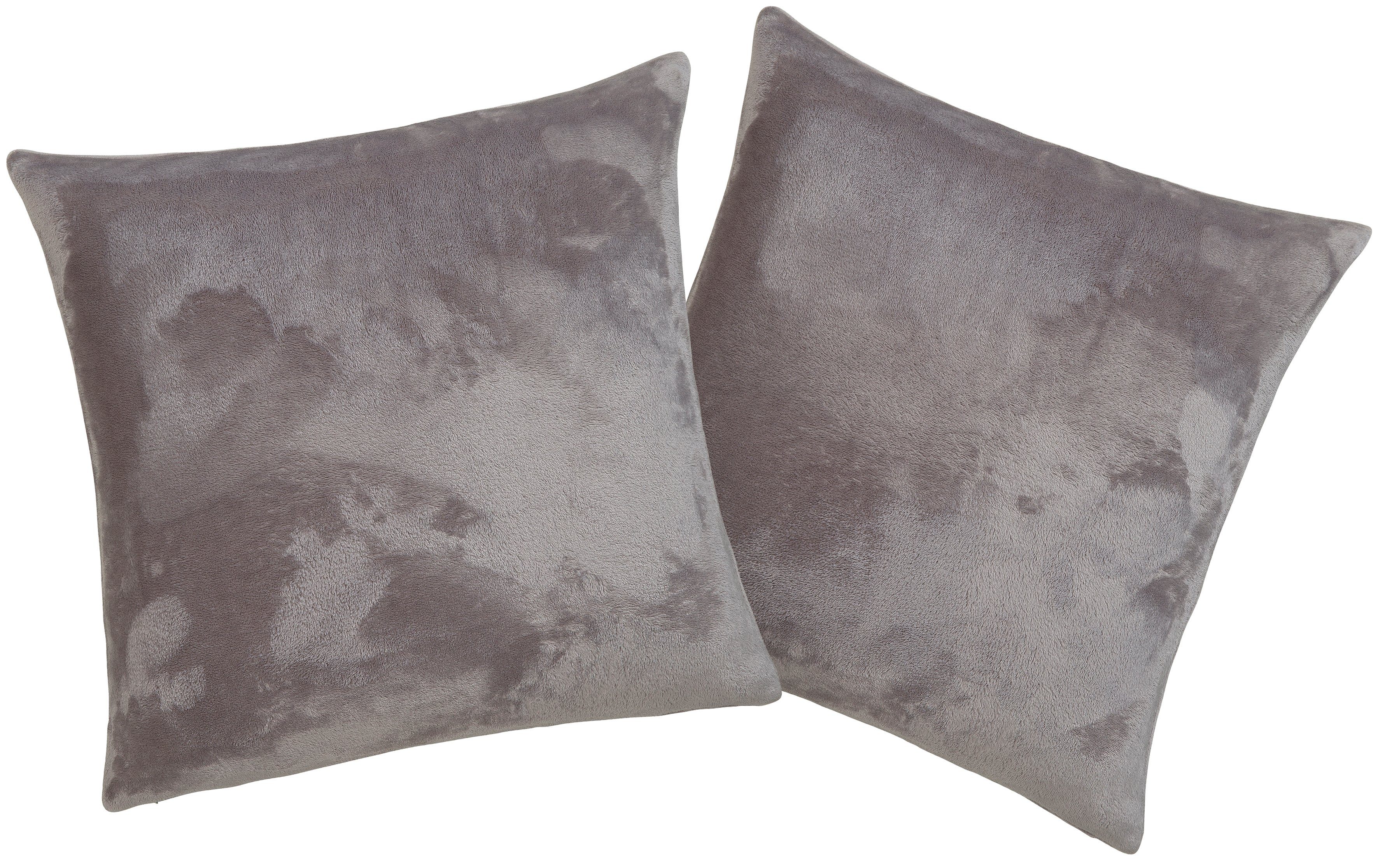 OTTO home Dekokissen Jil, aus super weichem Kuschelfleece, Kissenhüllen ohne Füllung, 2 Stück