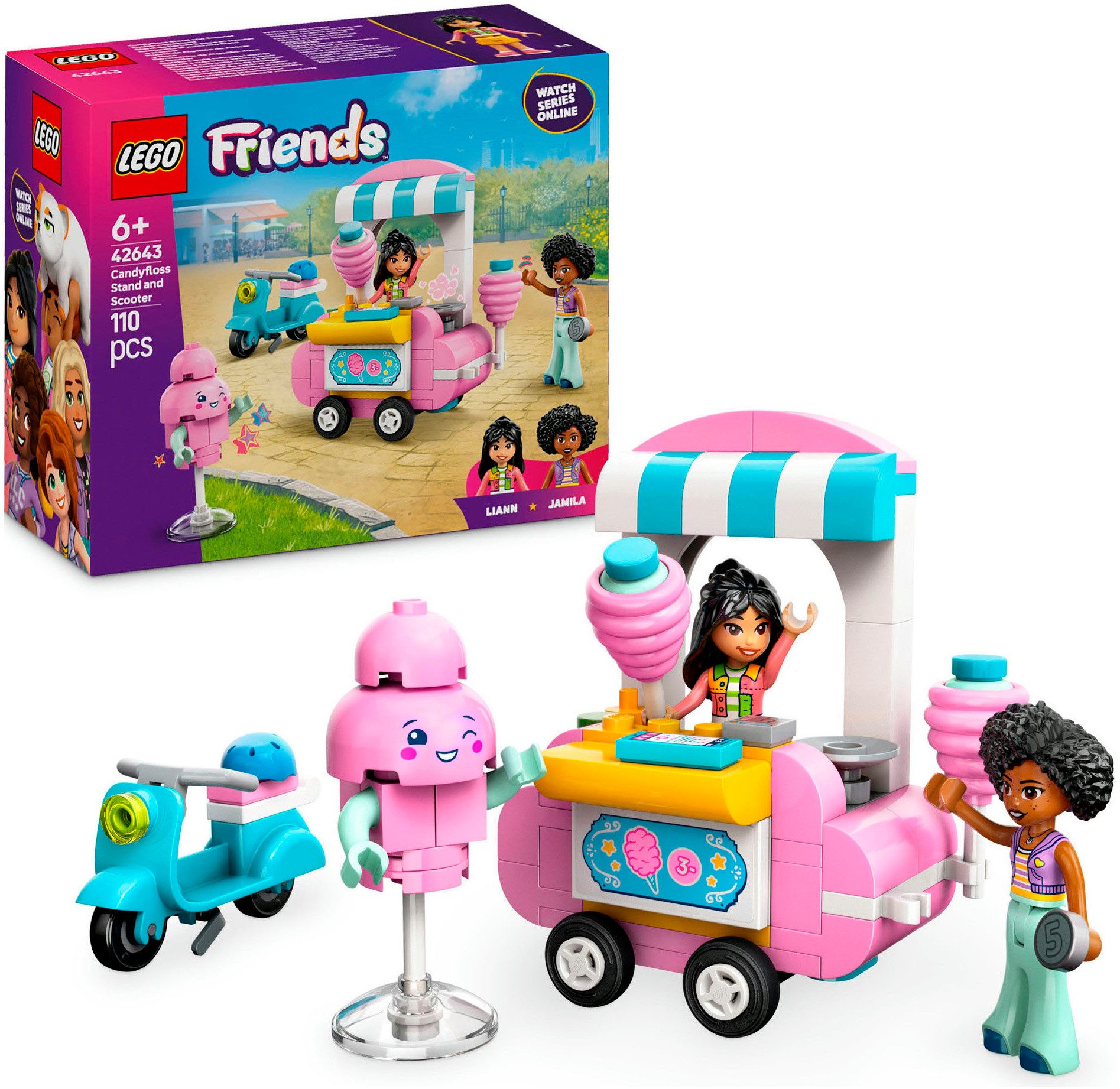 LEGO® Zuckerwattestand (42643), LEGO Friends Konstruktionsspielsteine, (110 günstig online kaufen