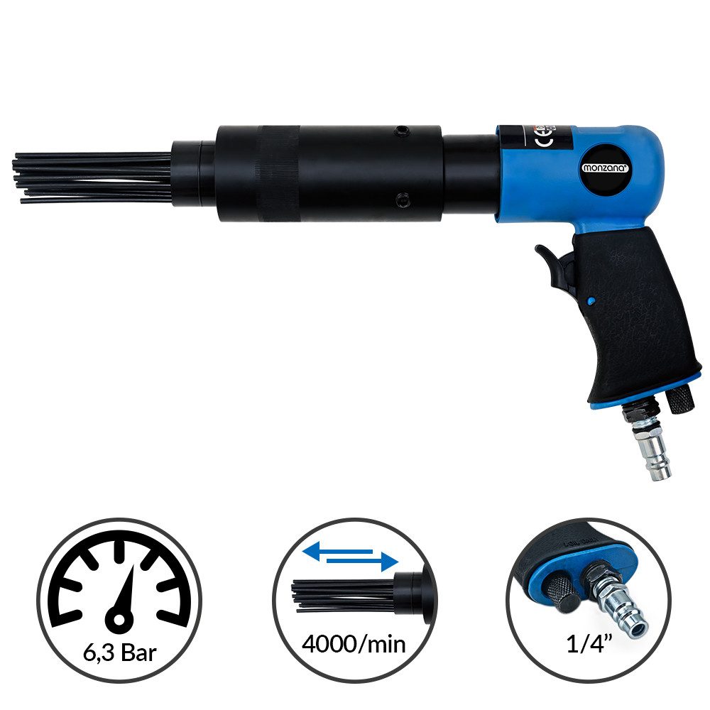 monzana Druckluftgeräte-Set, Schlauchaufroller Automatisch 10m 1/4" Trommel Nadelentroster 12 Bar